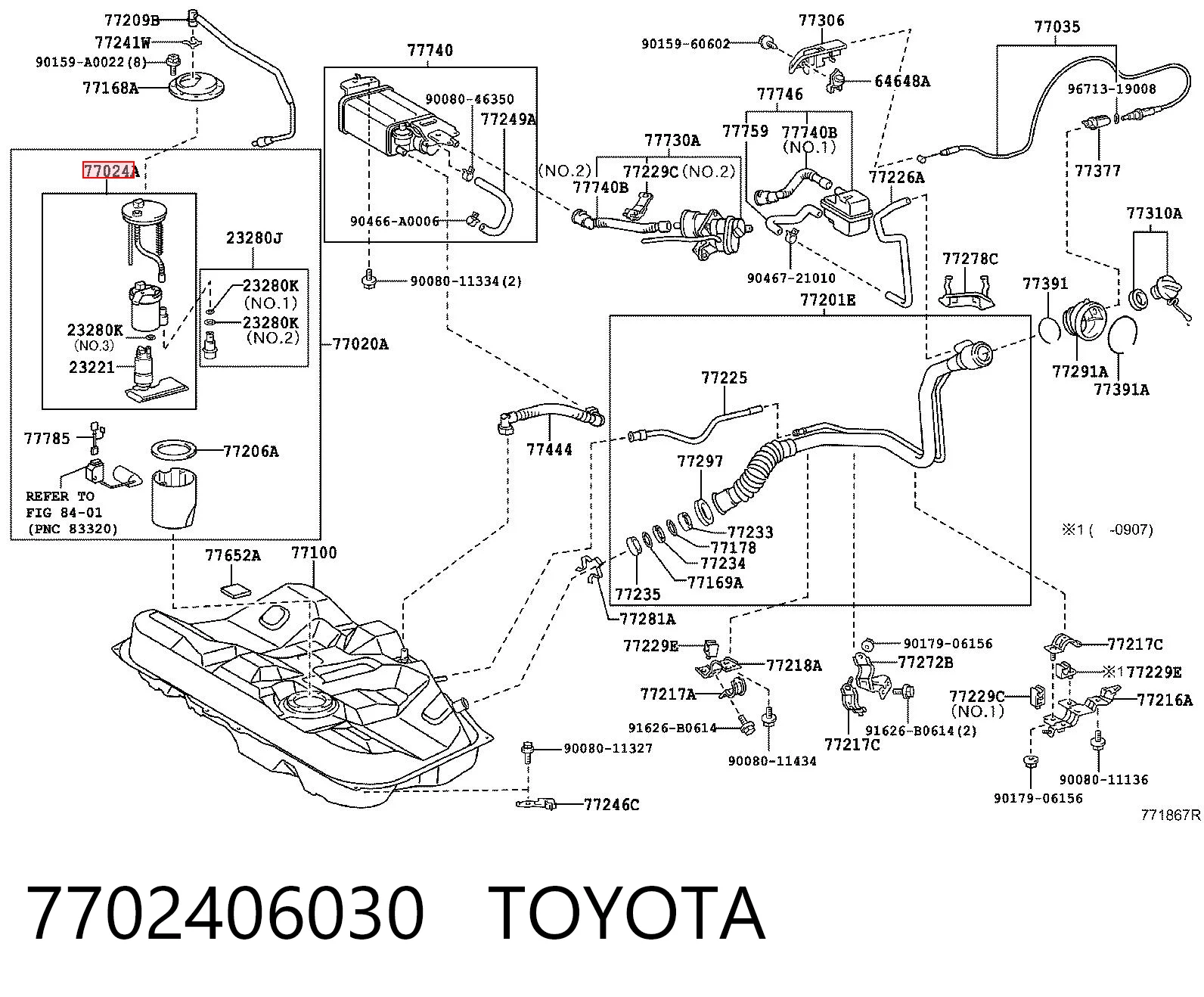 7702406030 Toyota Фильтр топлива