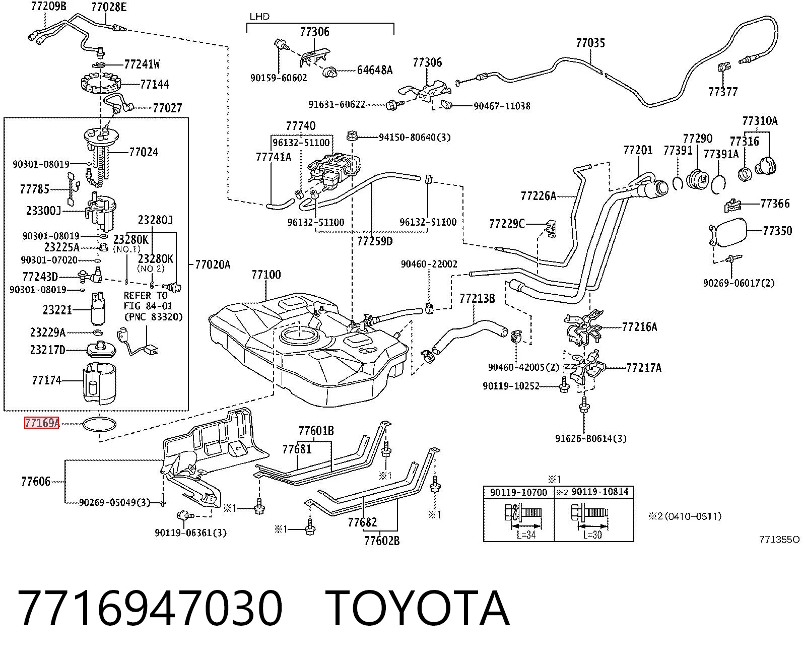 7716947030 Toyota Прокладка датчика уровня топлива / топливного насоса (топл.бак)