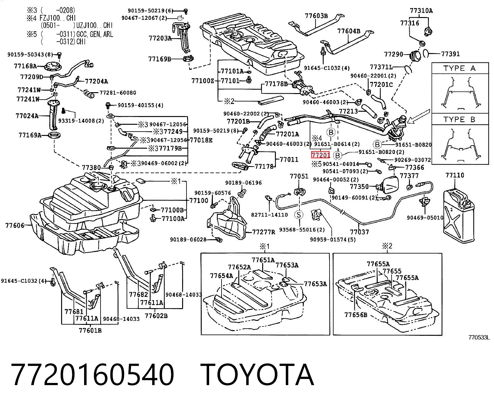 7720160540 Toyota