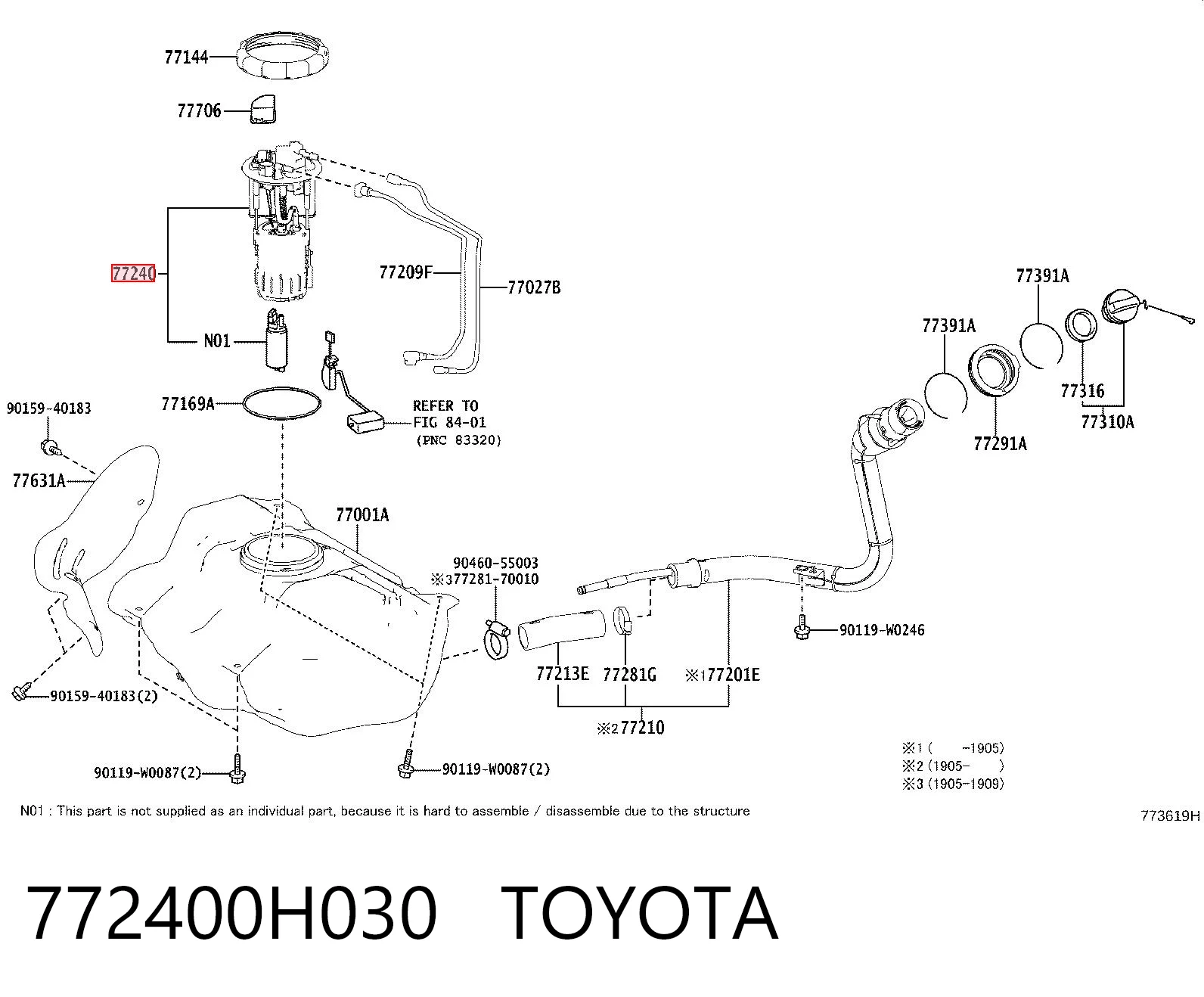 772400H030 Toyota Электробензонасос