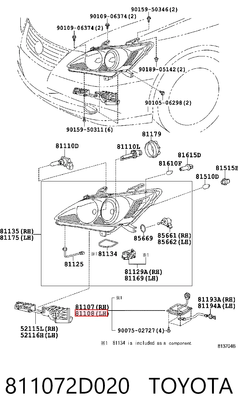 Блок розжига ксенона на Lexus RX 300/330/350/400H U3