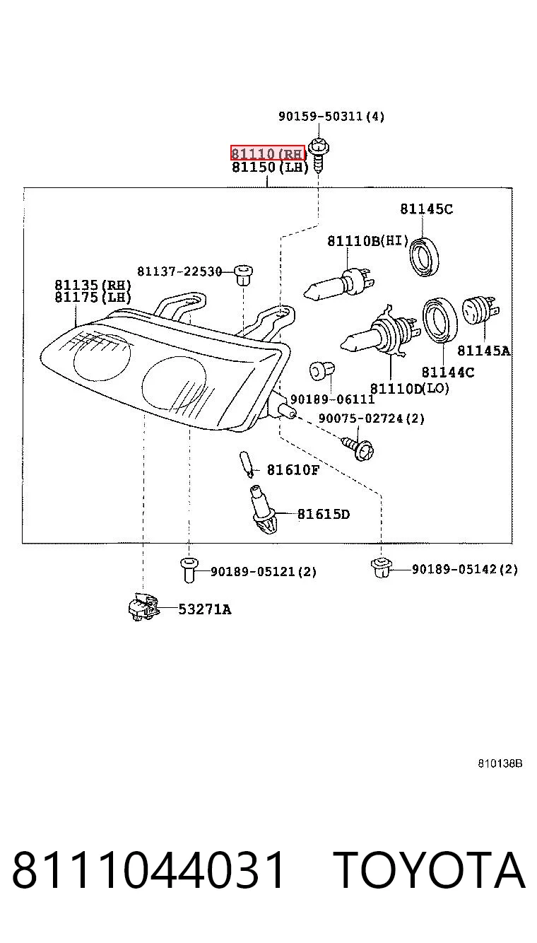 8111044031 Toyota