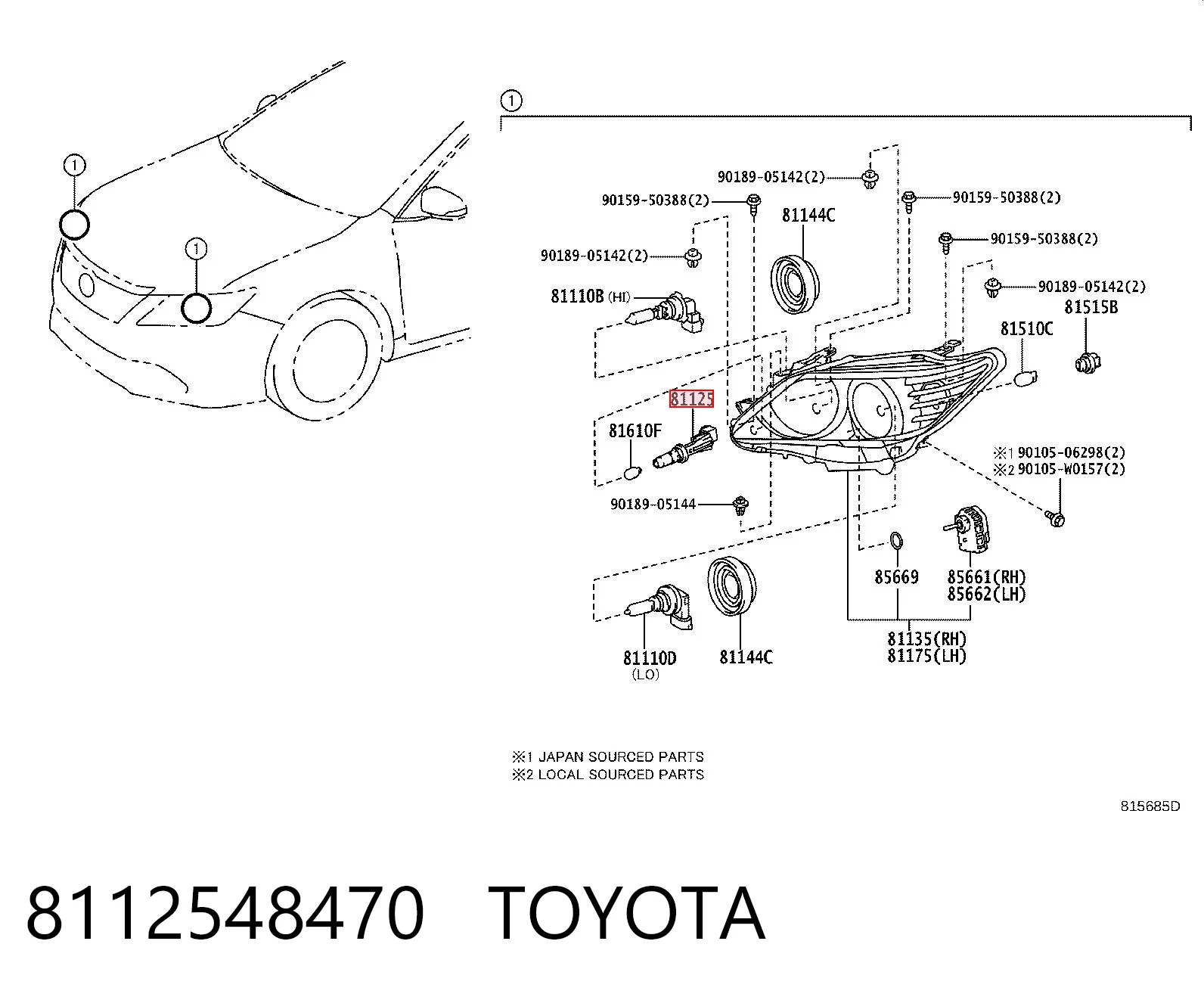 8112548470 Toyota 
