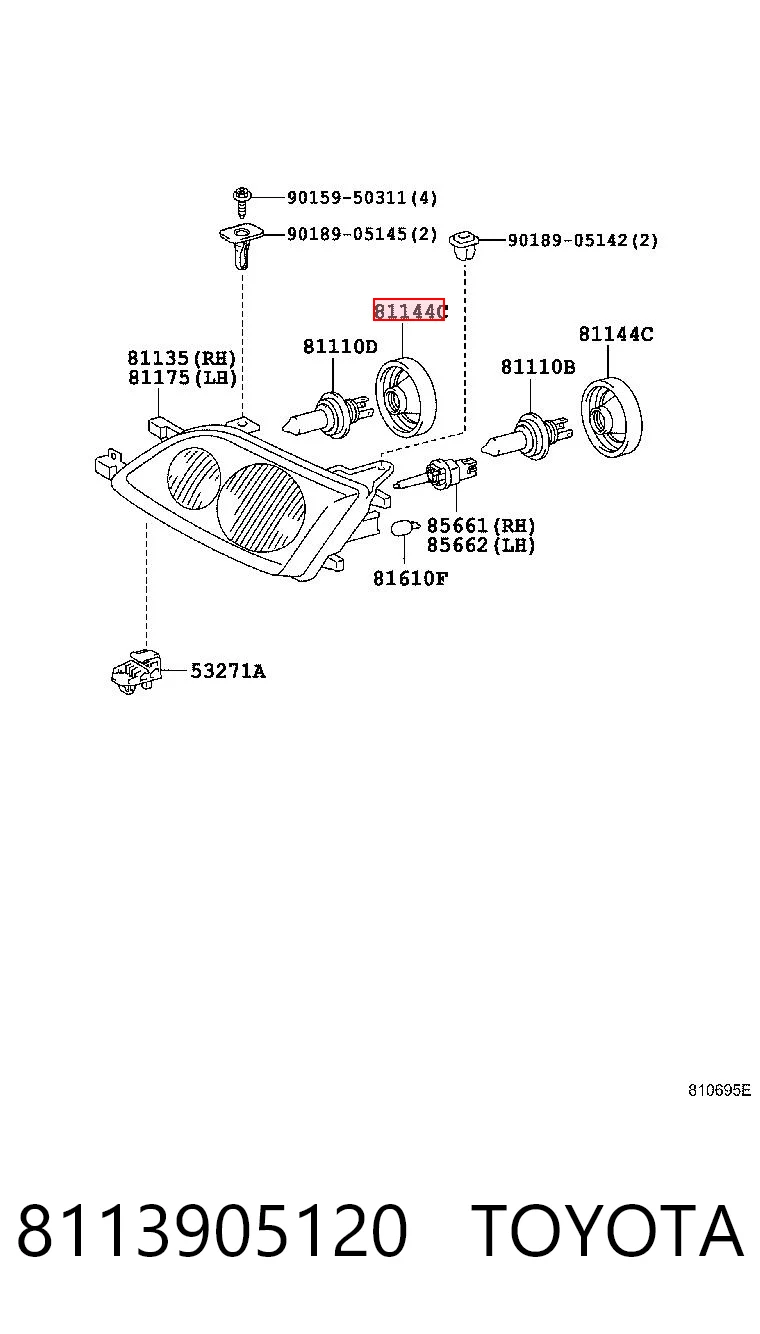 8113905120 Toyota Патрон фары