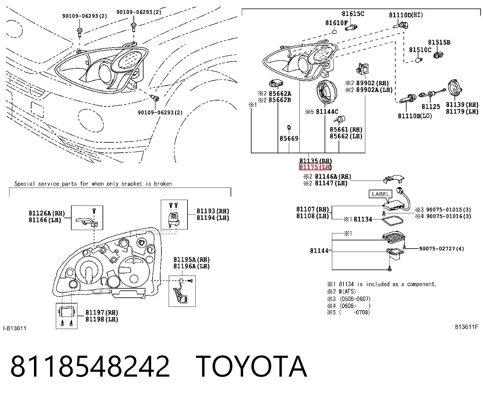 Фара на Lexus RX 300/330/350/400H U3