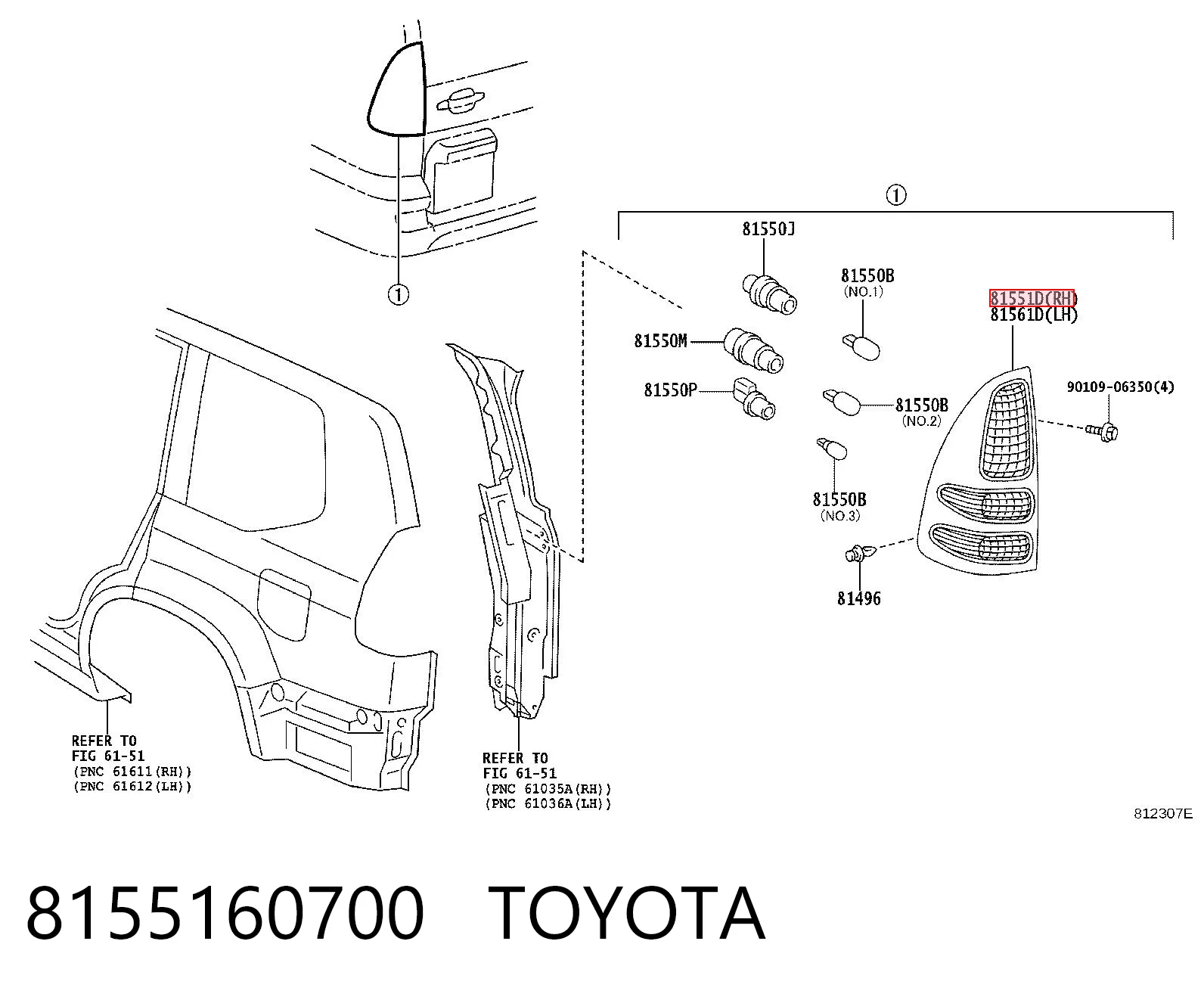 Фонари задние на Toyota Land Cruiser PRADO ASIA J12