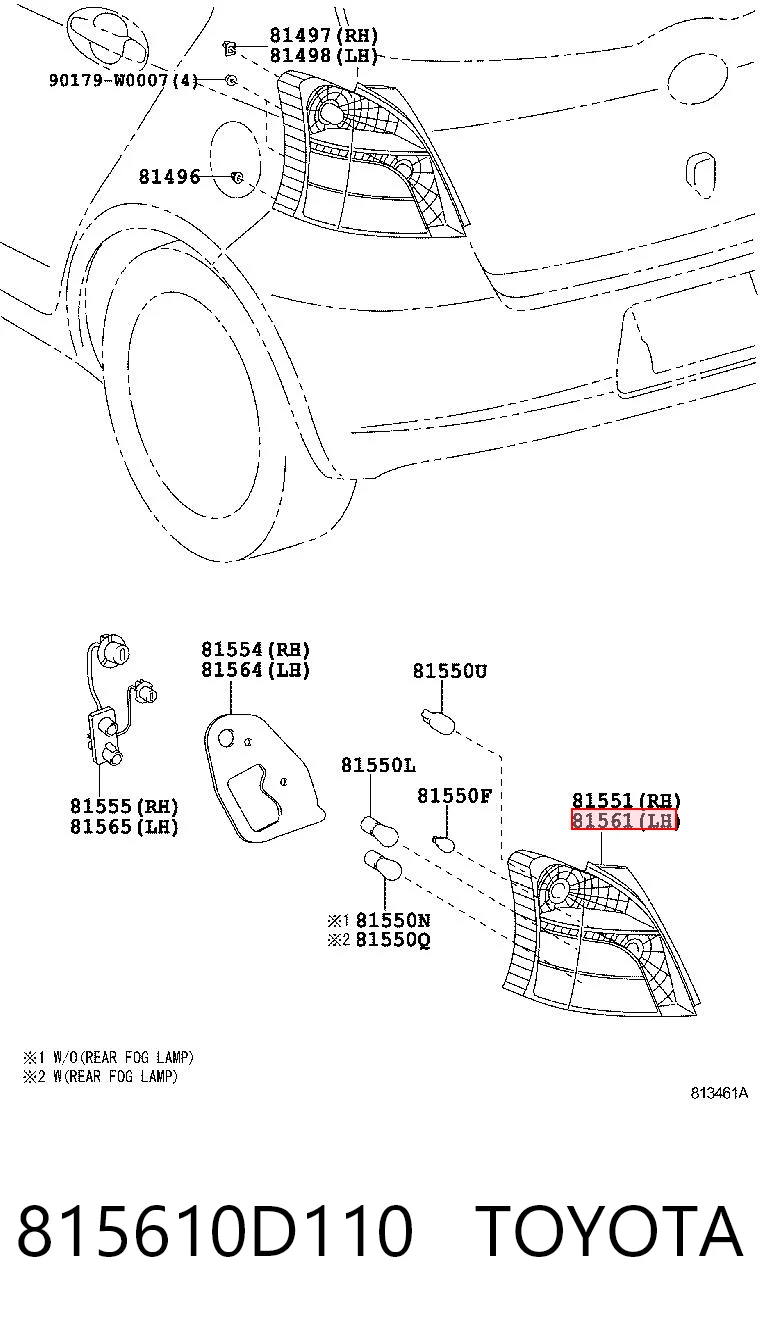 Задний левый стоп на Toyota Yaris  SP90
