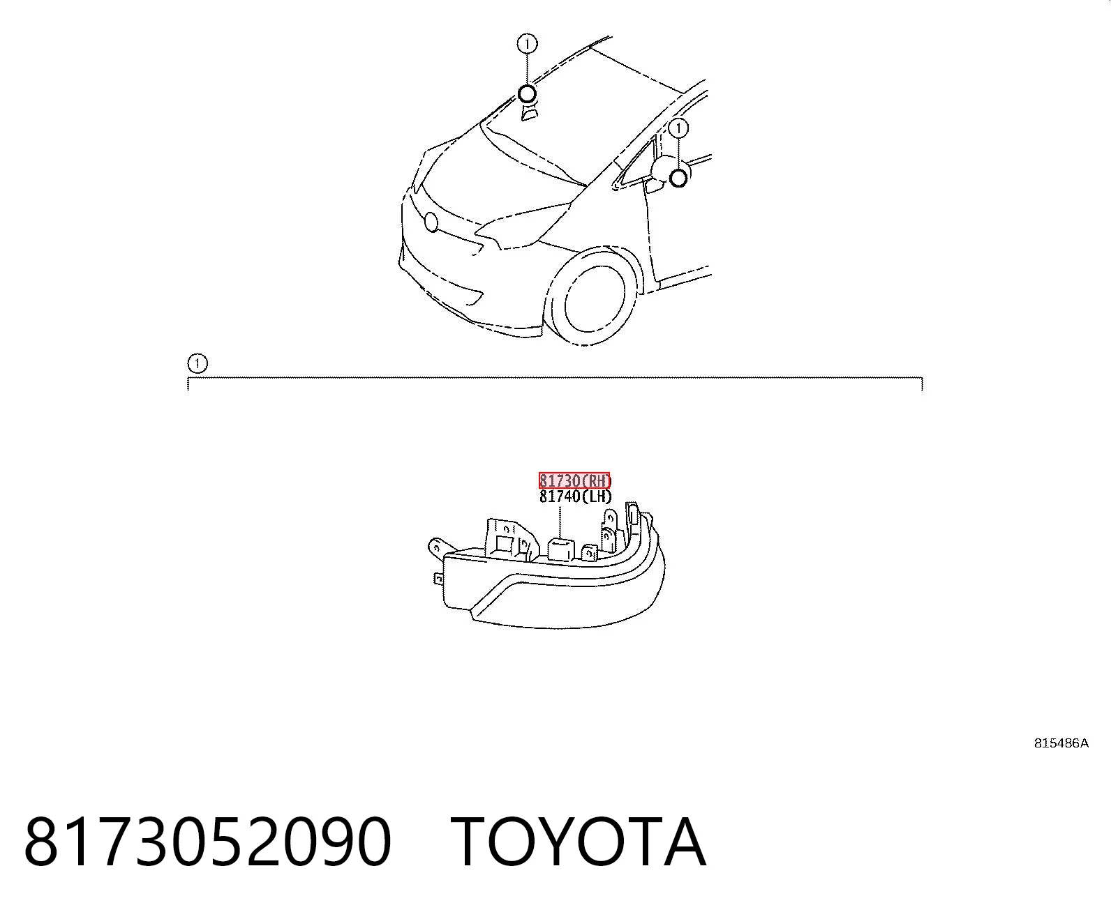 Купить 8173052090 Subaru Указатель поворота зеркала правый