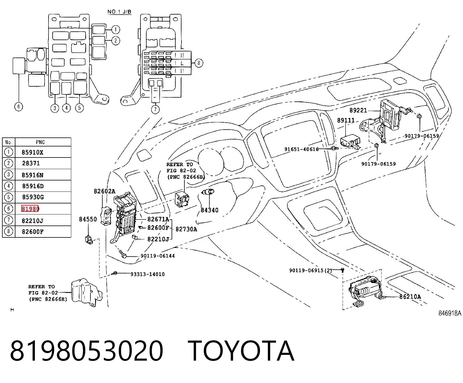 8198053020 Toyota Реле указателей поворотов