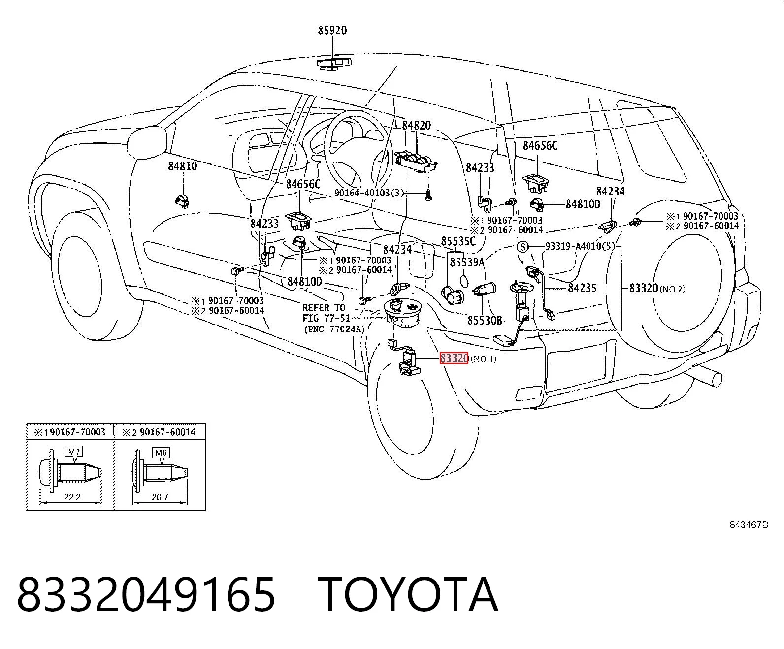 8332049165 Toyota Датчик уровня топлива в баке