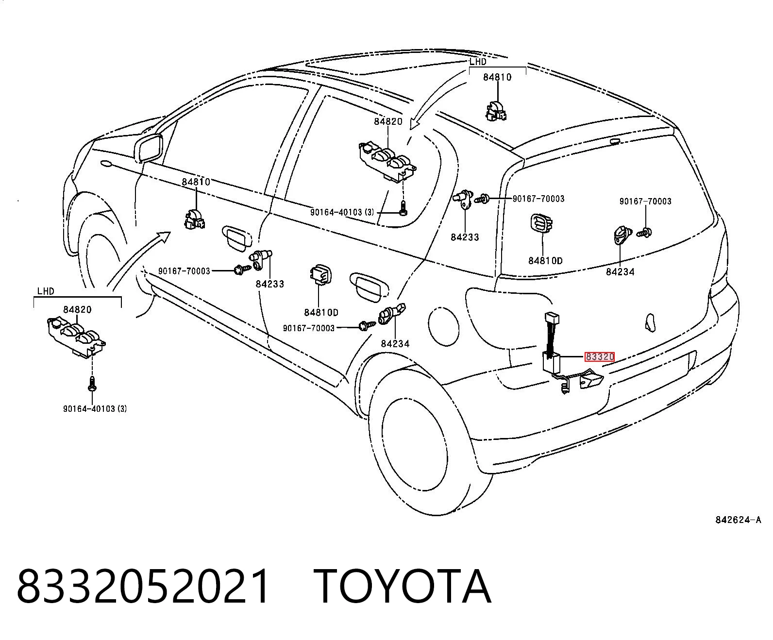 8332052021 Toyota Датчик уровня топлива в баке