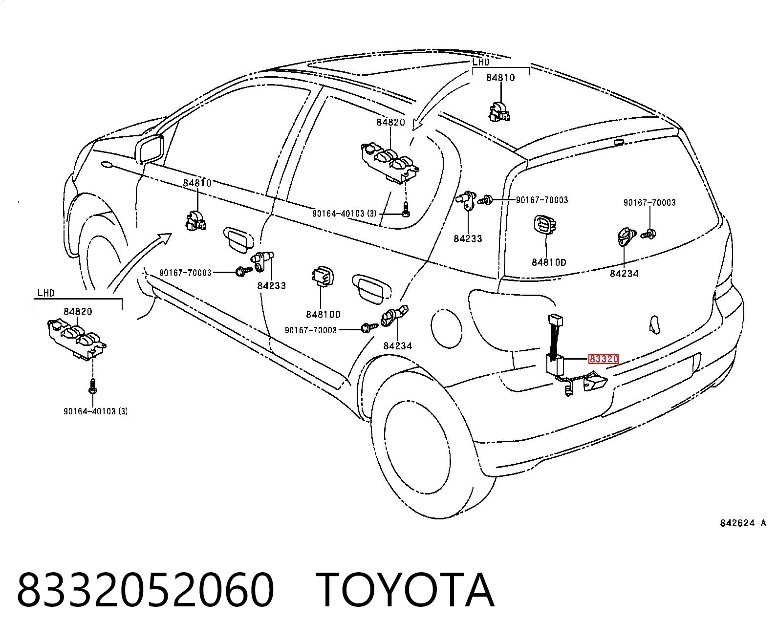 8332052060 Toyota Датчик уровня топлива в баке