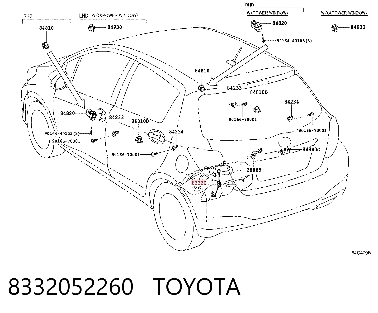 8332052260 Toyota Датчик уровня топлива в баке