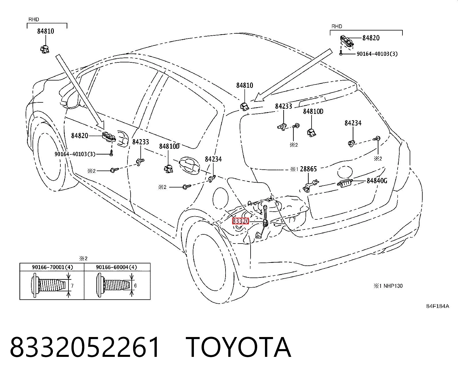 8332052261 Toyota Датчик уровня топлива в баке