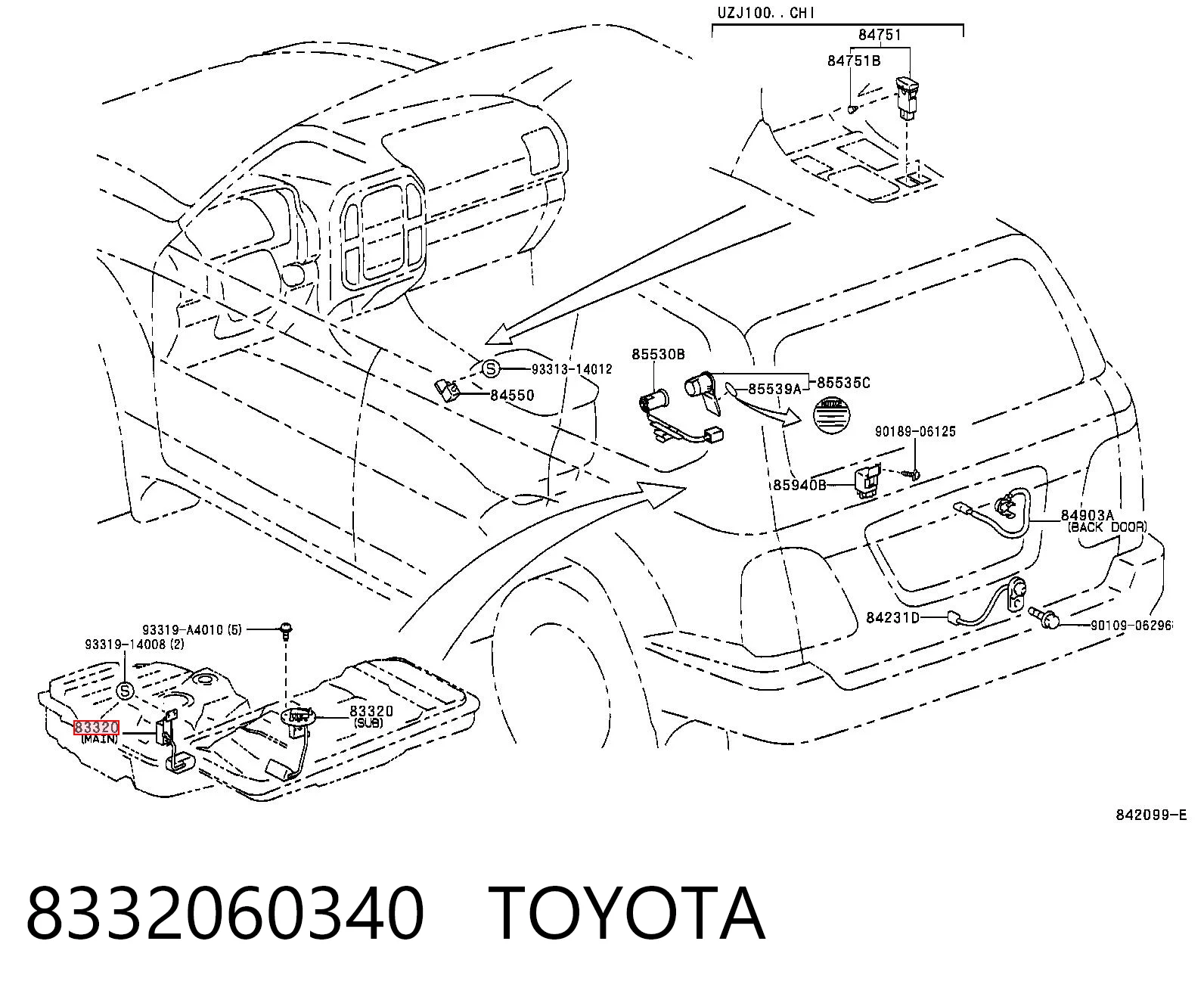8332060340 Toyota
