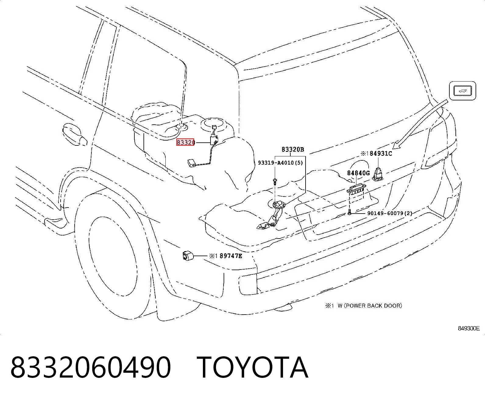 8332060490 Toyota Датчик уровня топлива в баке