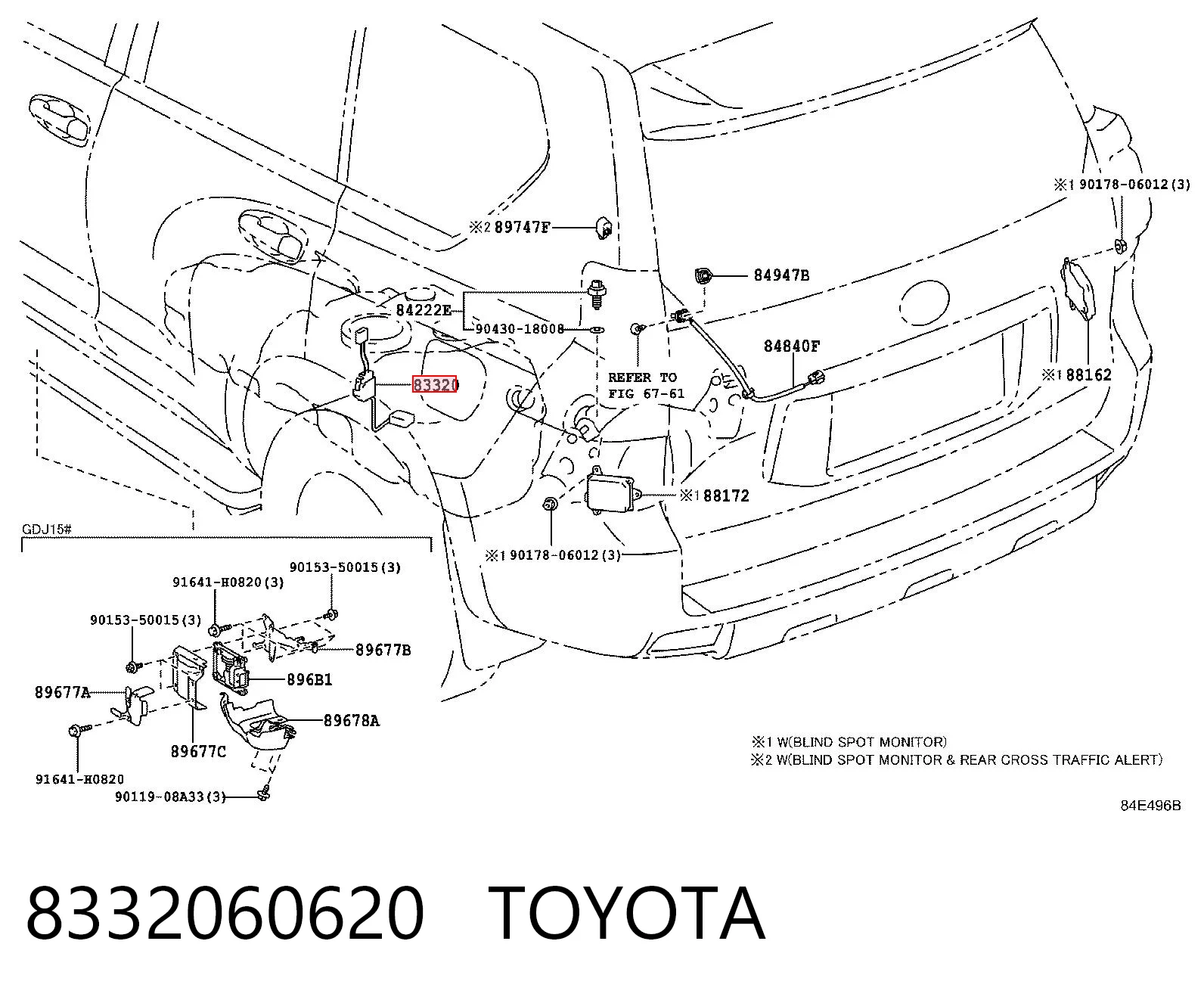 8332060620 Toyota Датчик уровня топлива в баке