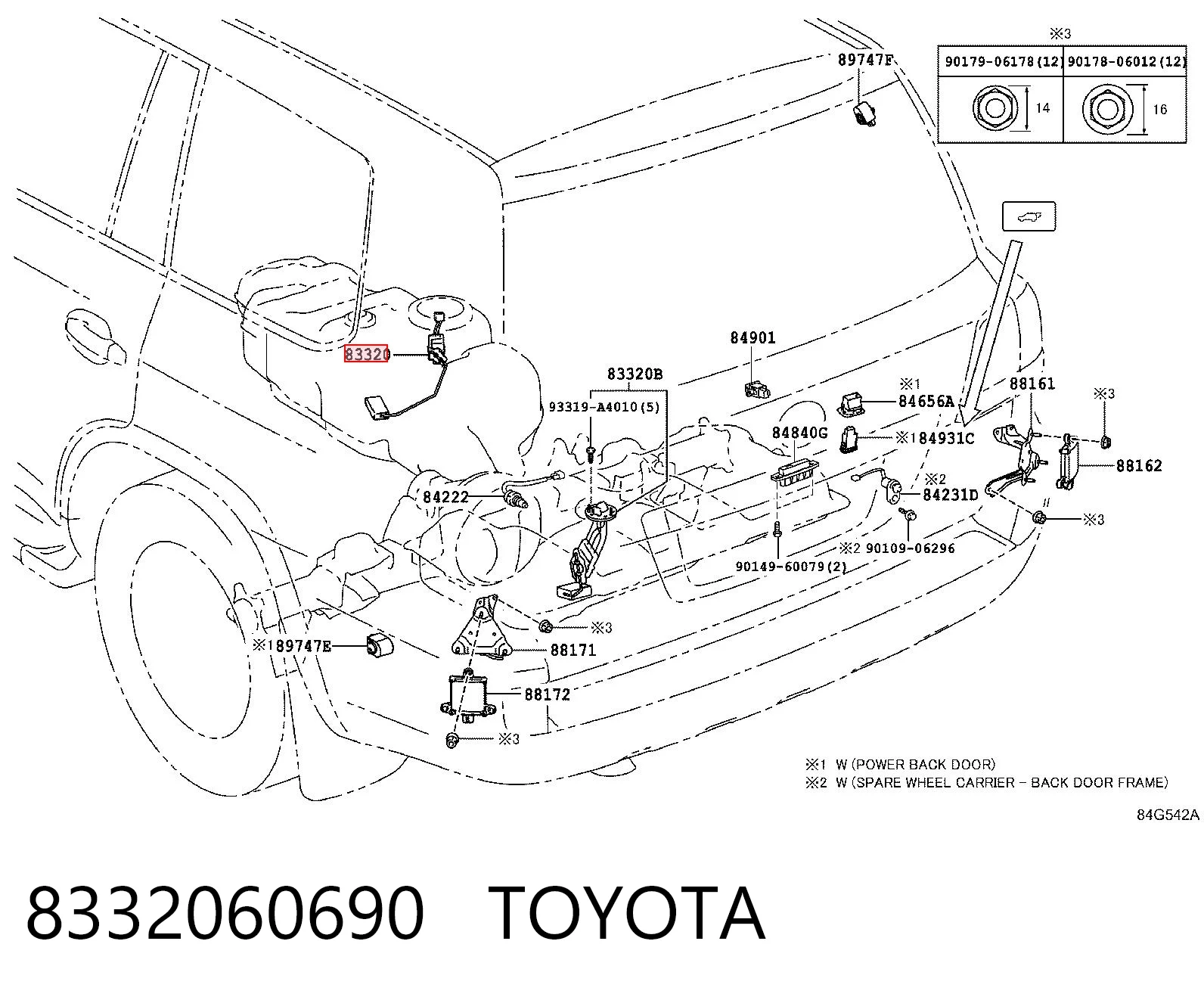 8332060690 Toyota Датчик уровня топлива в баке