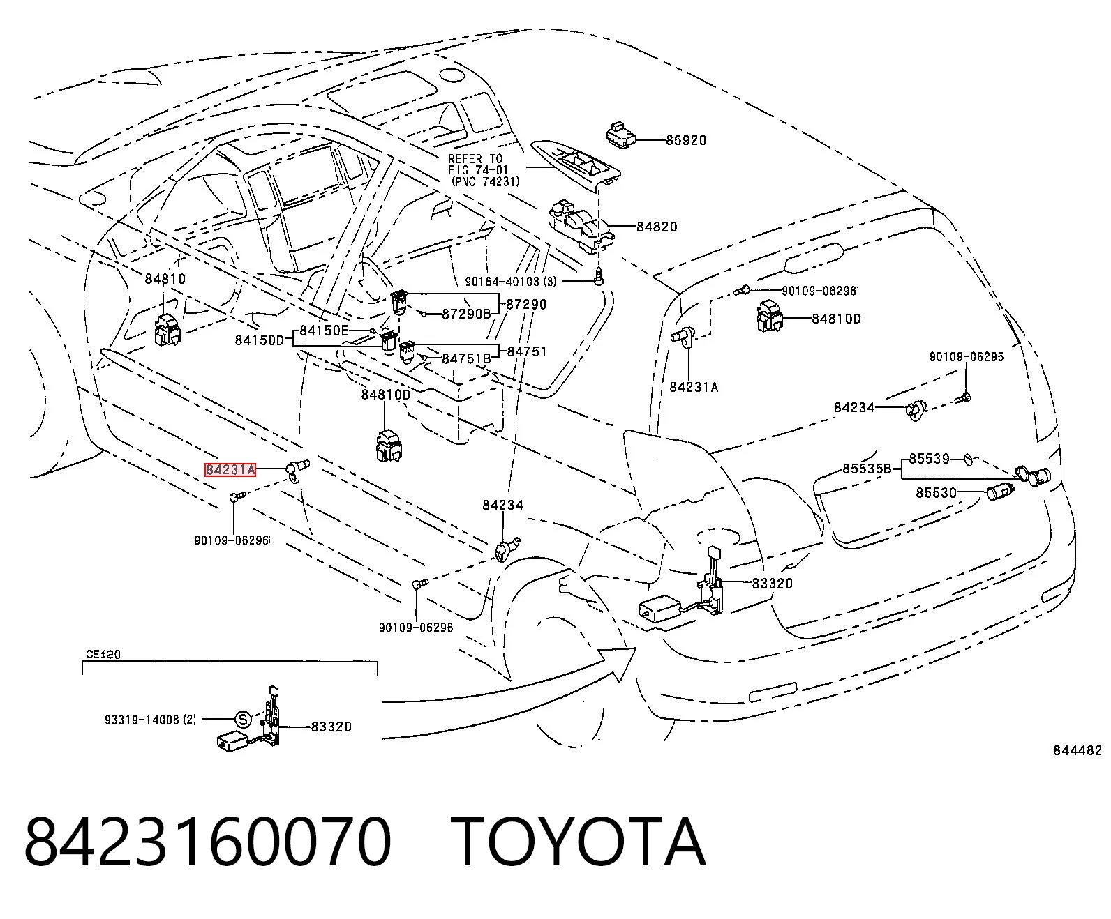 8423160070 Toyota Концевик