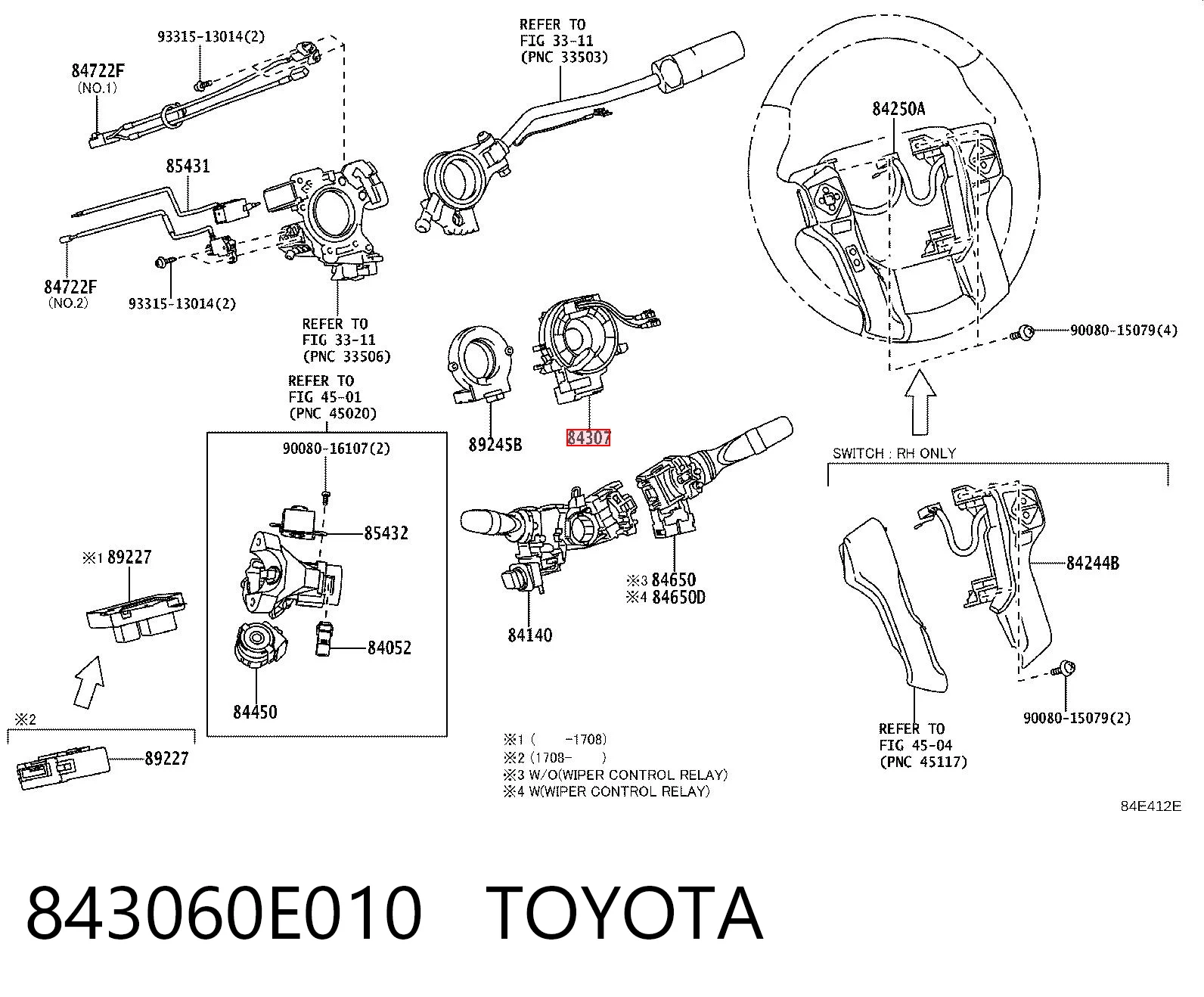 843060E010 Toyota Кольцо подушки безопасности