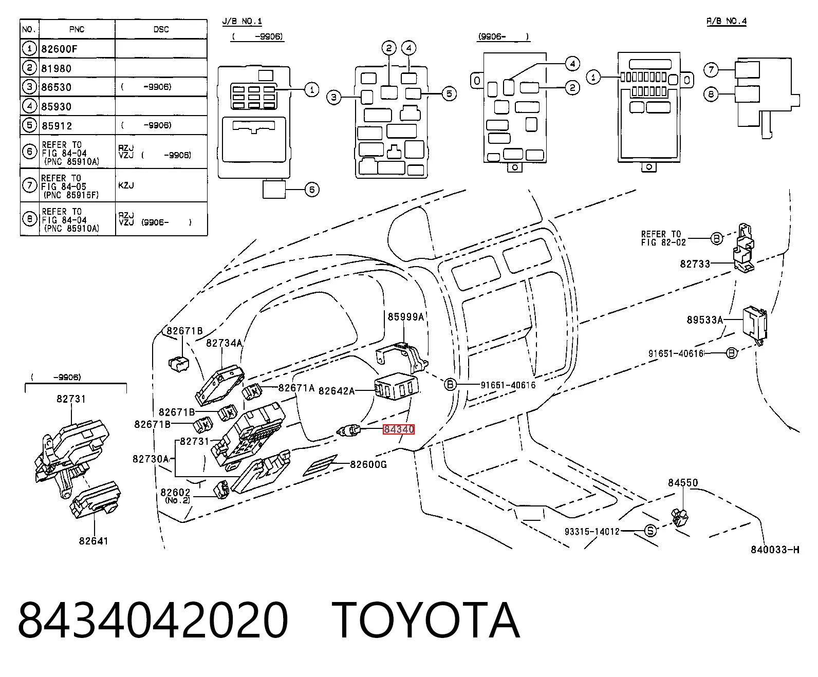 8434042020 Toyota Датчик тормоза