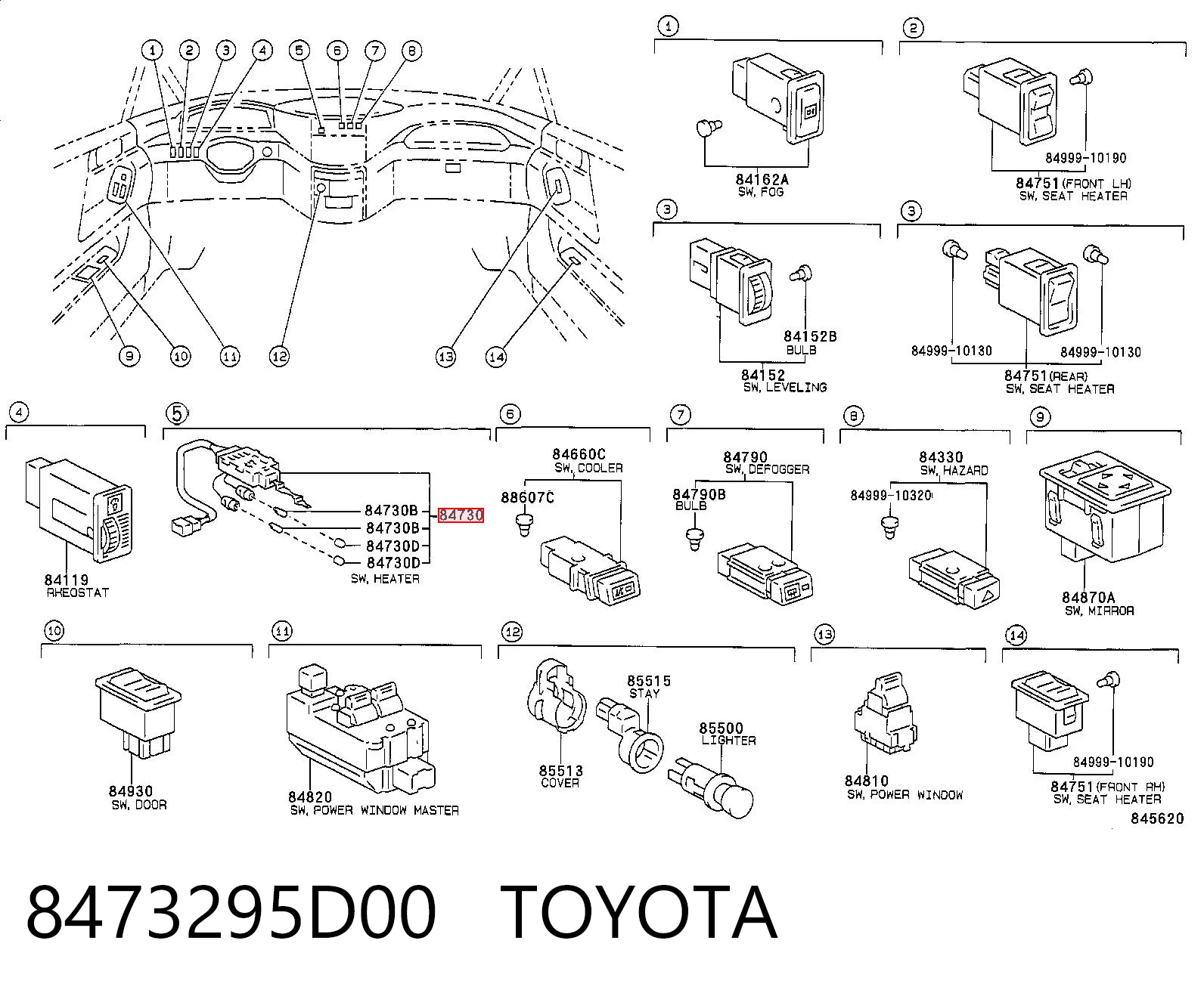 8473295D00 Toyota 