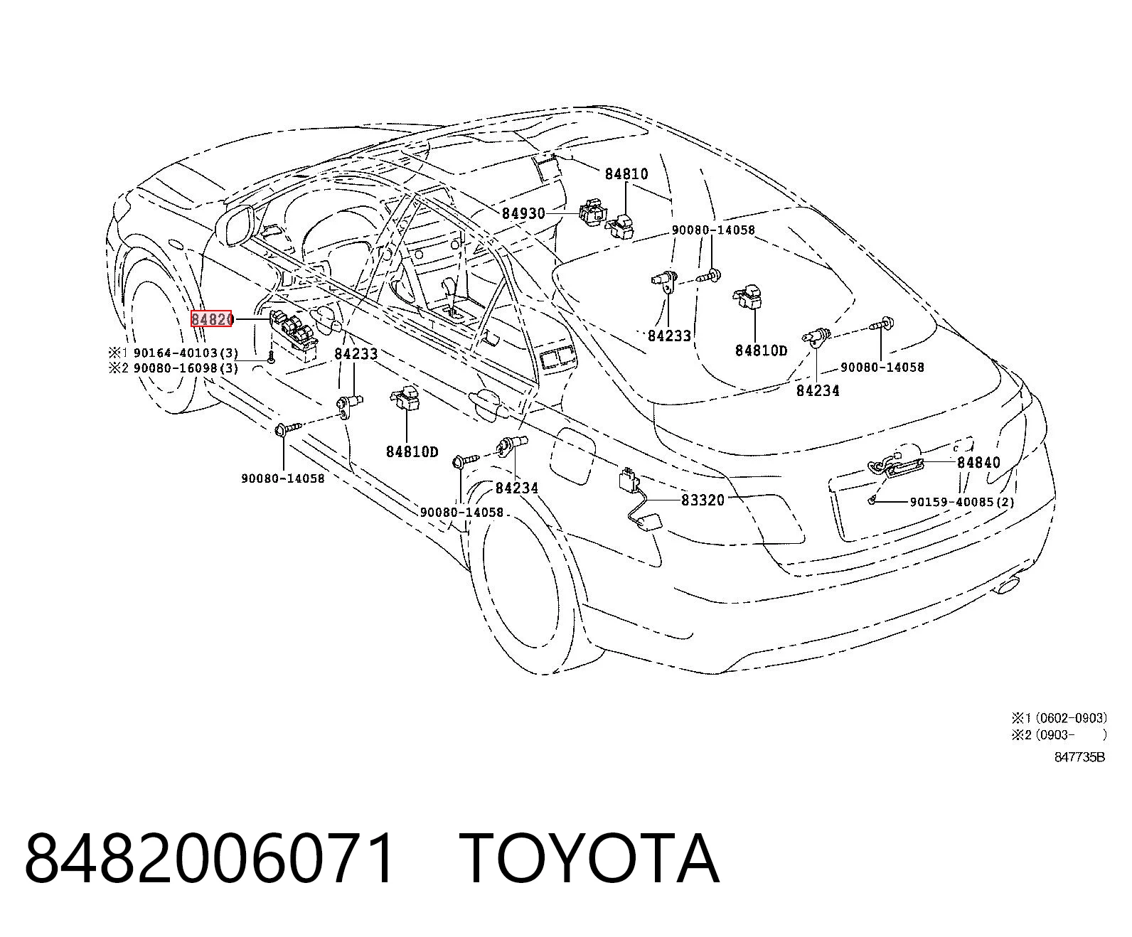 8482006071 Toyota Кнопки переднего левого стекло подъёмника