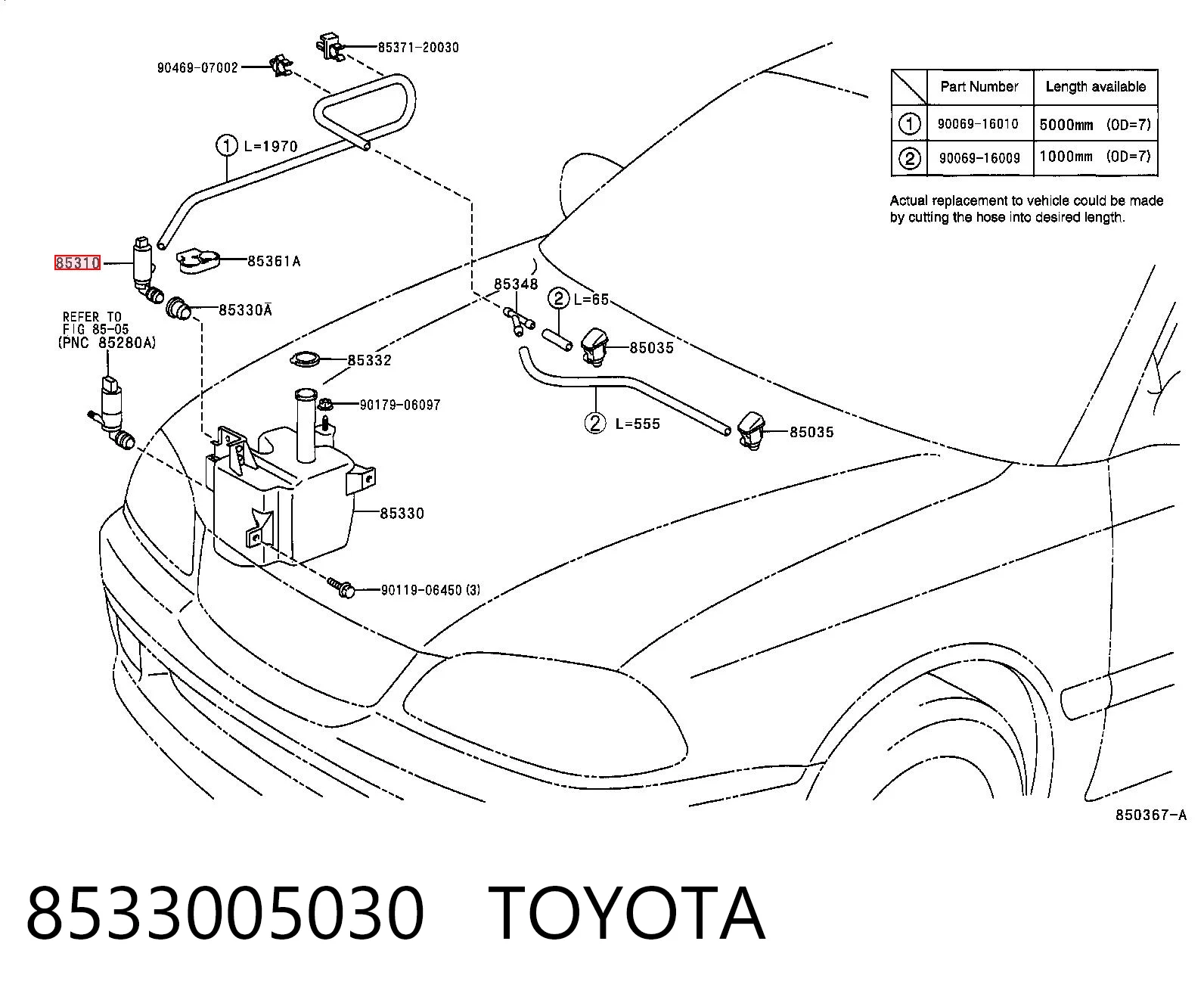  Моторчик омывателя Toyota Avensis 1