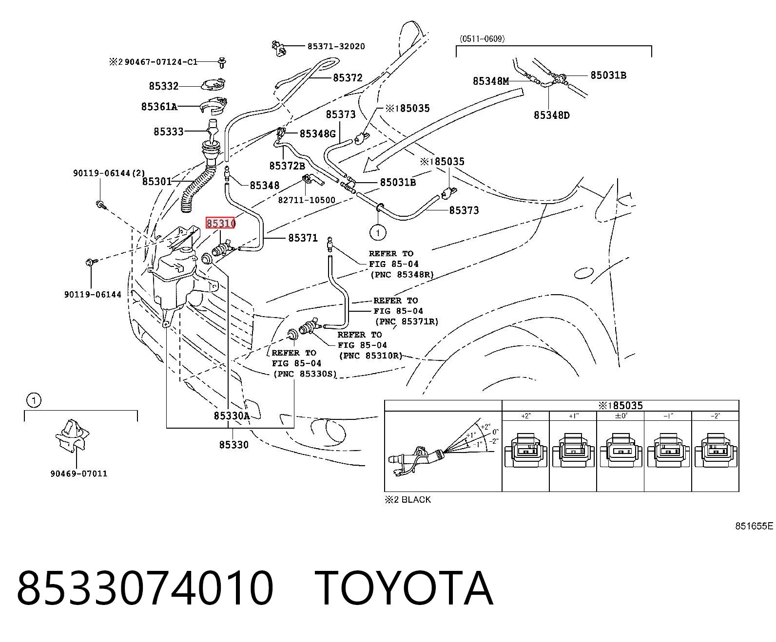 Мотор омывателя лобового стекла на Toyota Land Cruiser PRADO J150