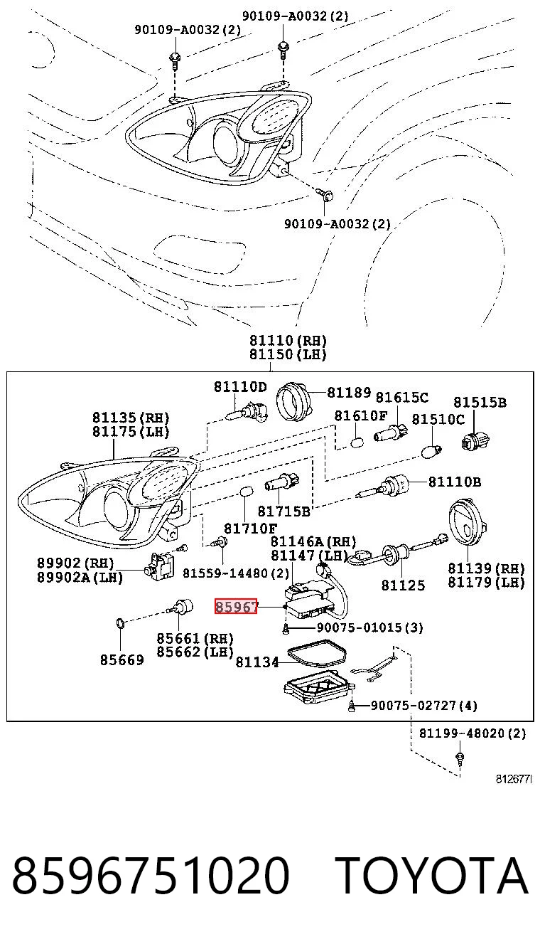 8596751020 Toyota Блок розжига (ксенон)