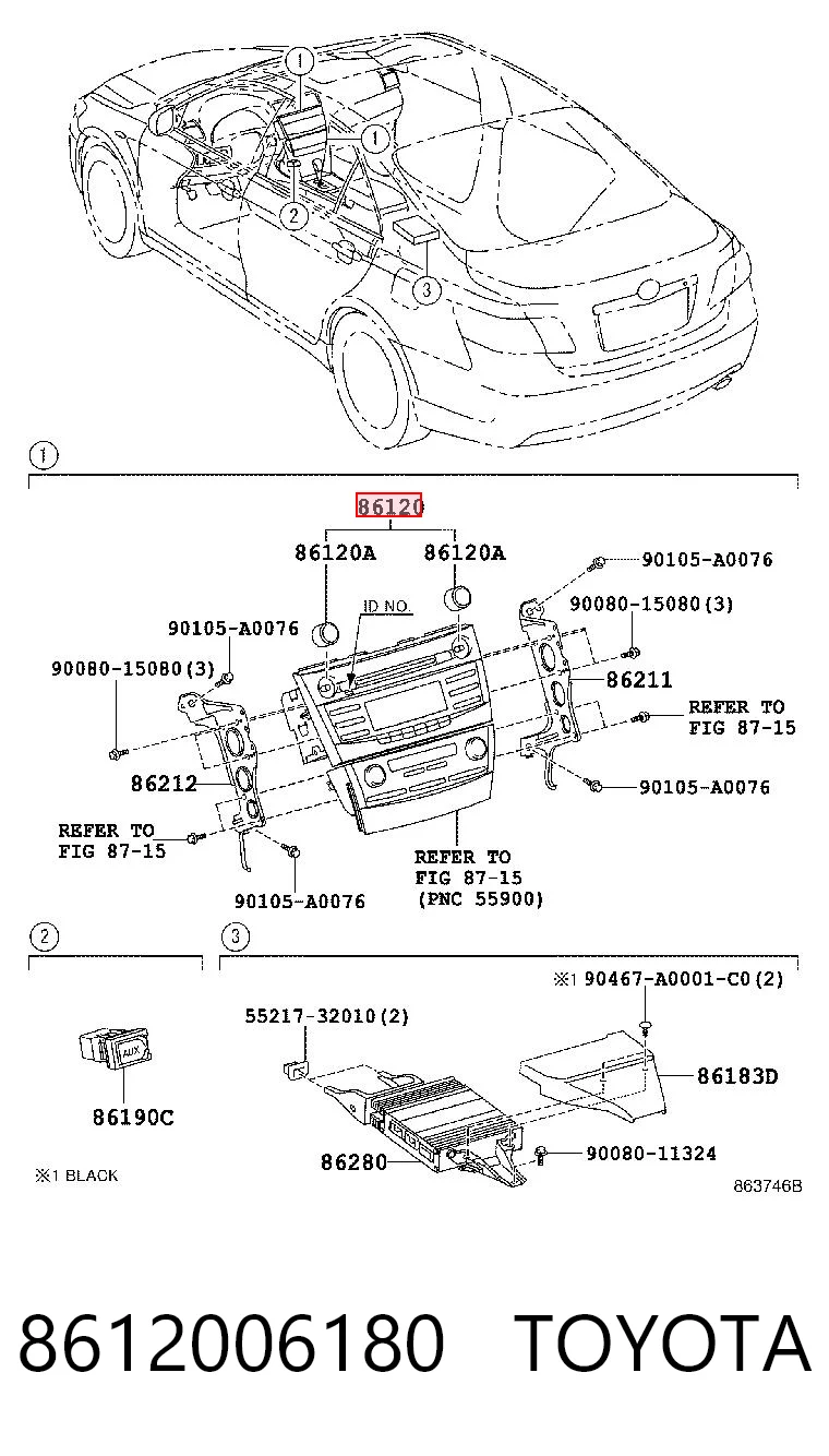 8612006180 Toyota Радиоприемник