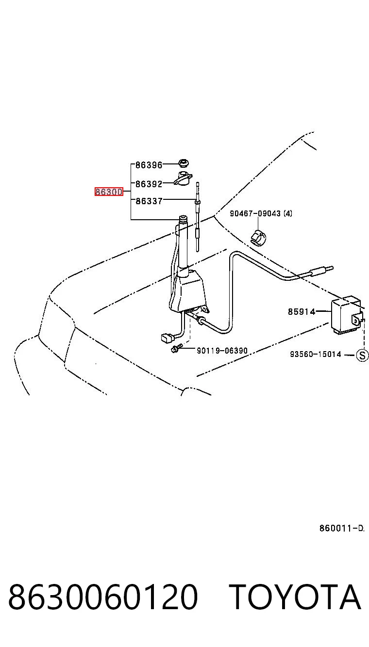 Антенна Toyota Land Cruiser J9