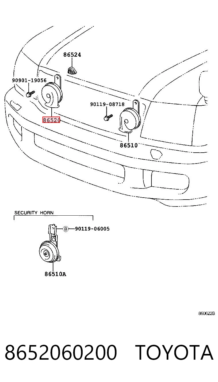 Клаксон на Toyota Land Cruiser 100 J10