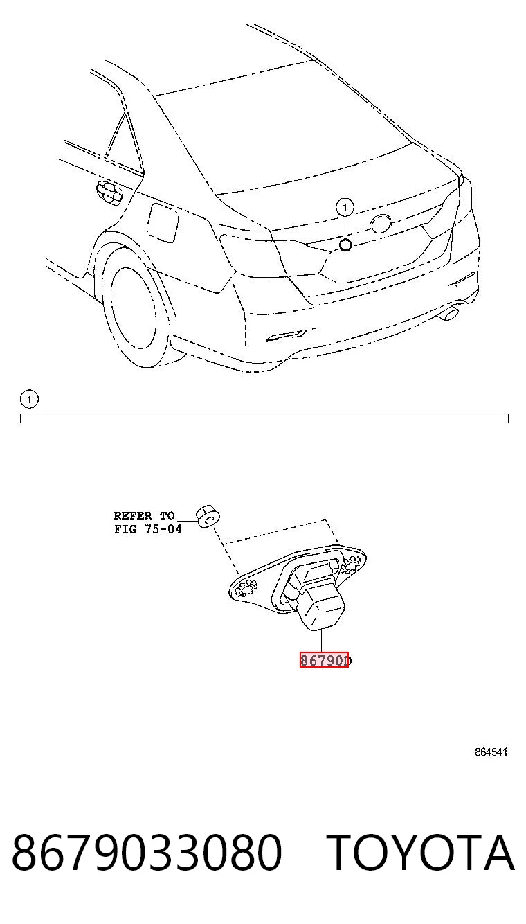 8679033080 Toyota Камера системы обеспечения видимости