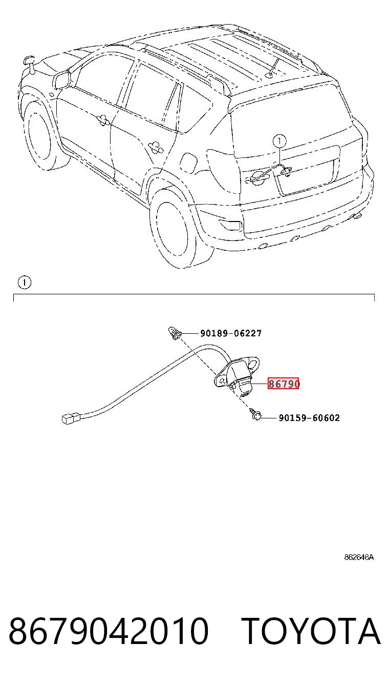 8679042010 Toyota Камера системы обеспечения видимости
