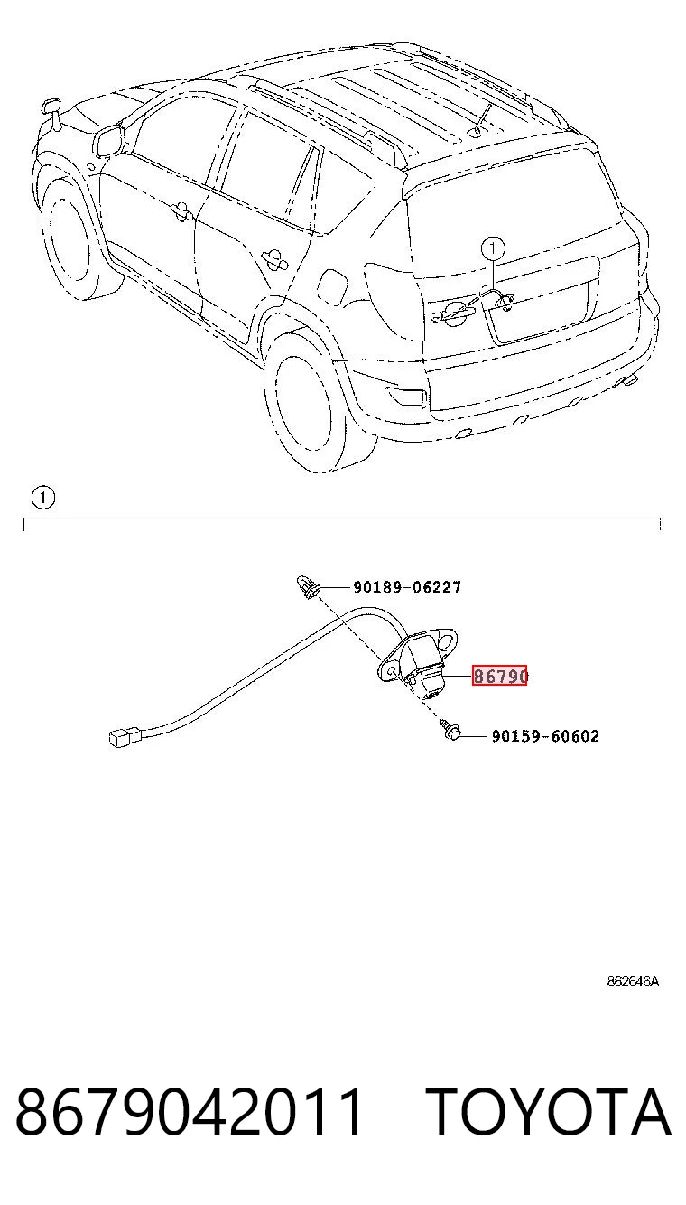 8679042011 Toyota Камера системы обеспечения видимости
