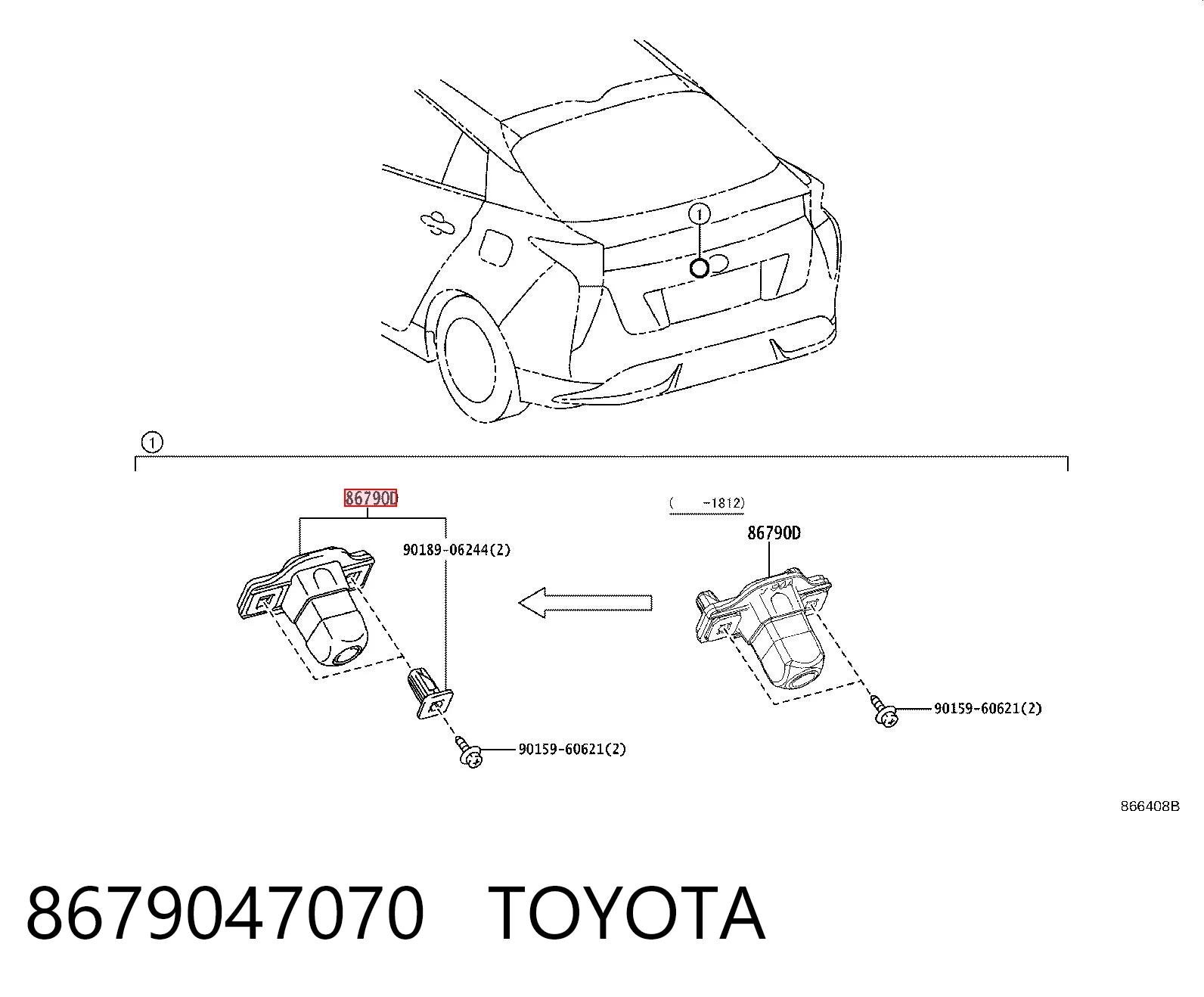 8679047070 Toyota Камера системы обеспечения видимости