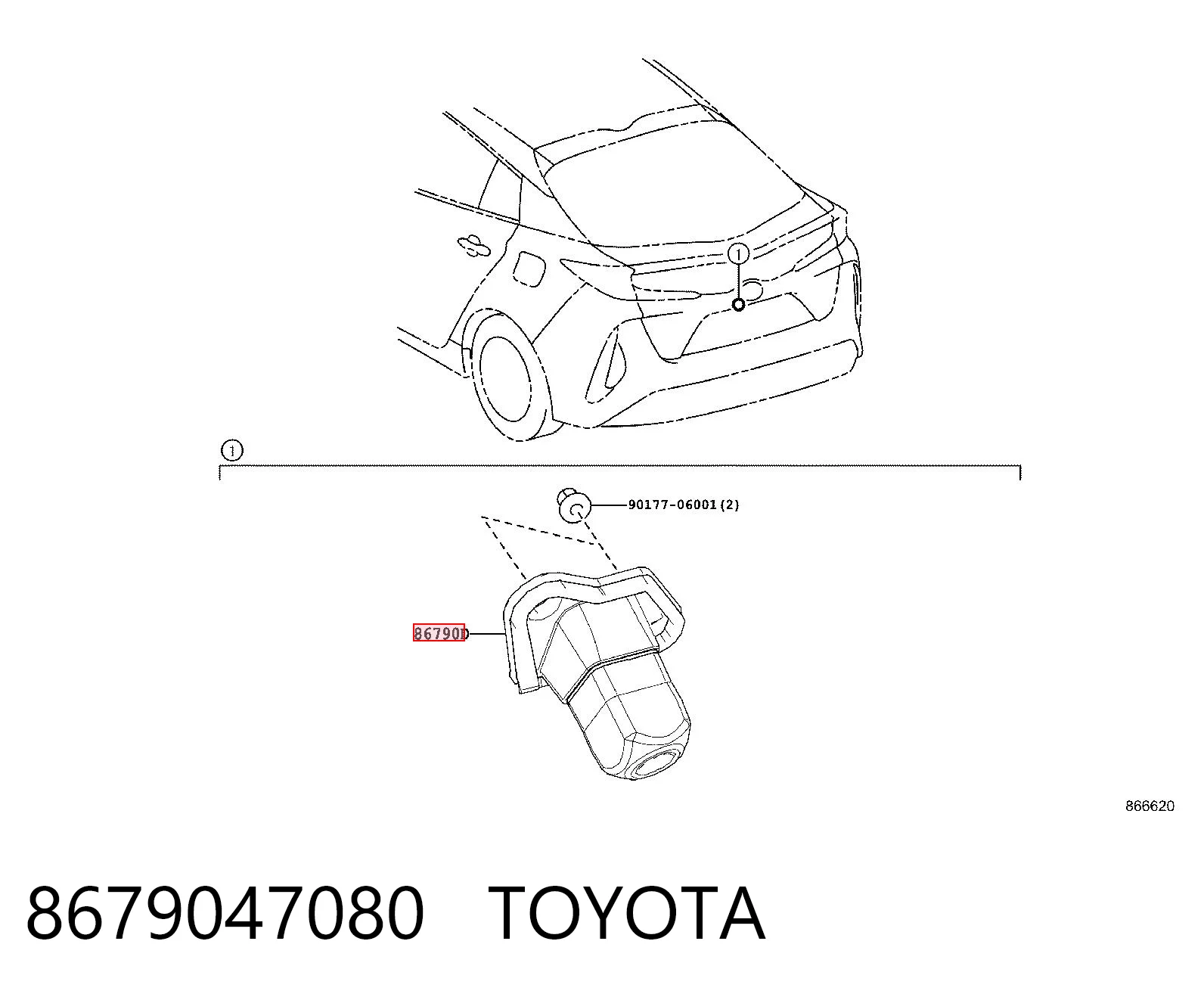 8679047080 Toyota Камера системы обеспечения видимости