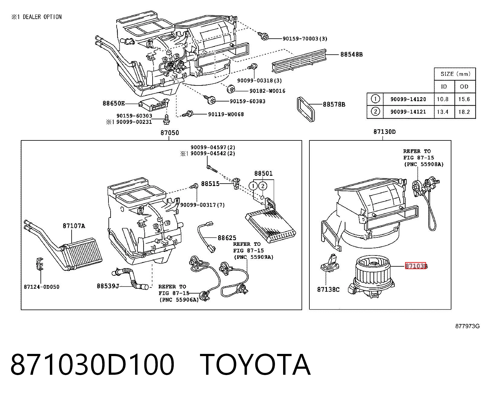 871030D100 Toyota Электромотор печки