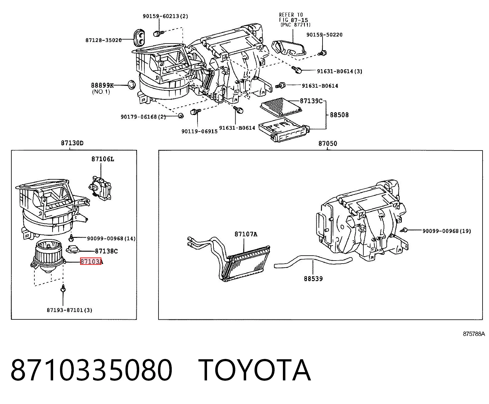 8710335080 Toyota Электромотор печки