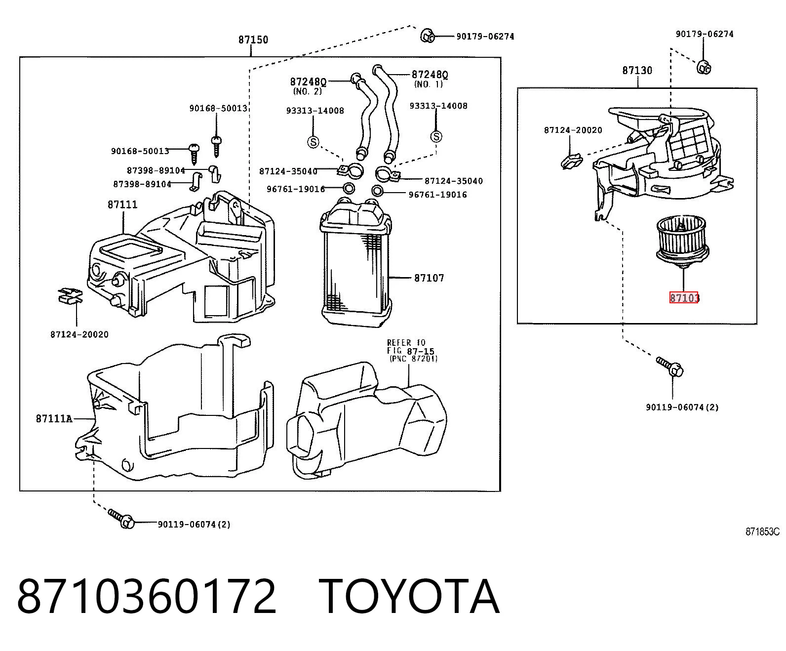 8710360172 Toyota Электромотор печки