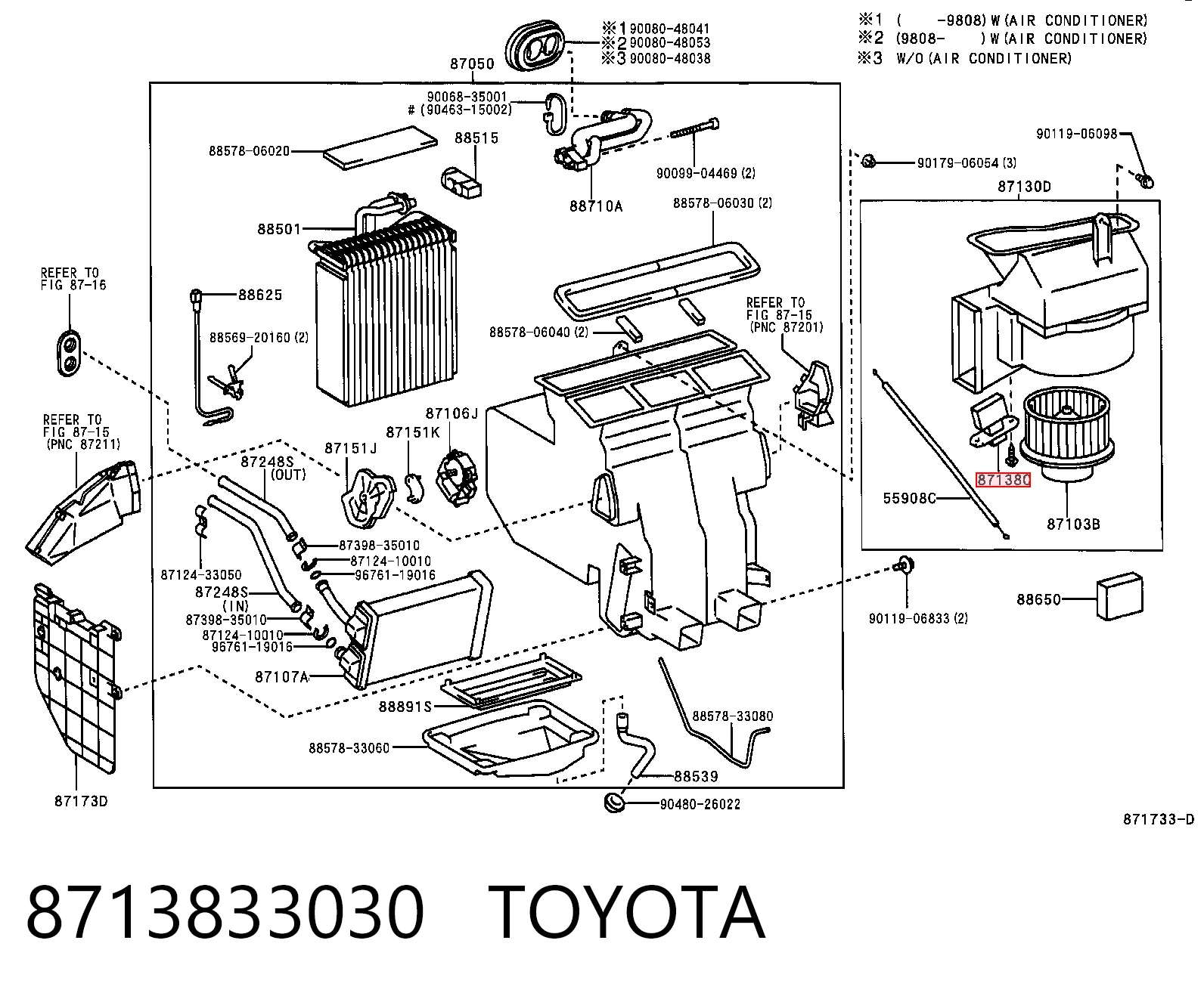Реле печки на Toyota Camry IV V20