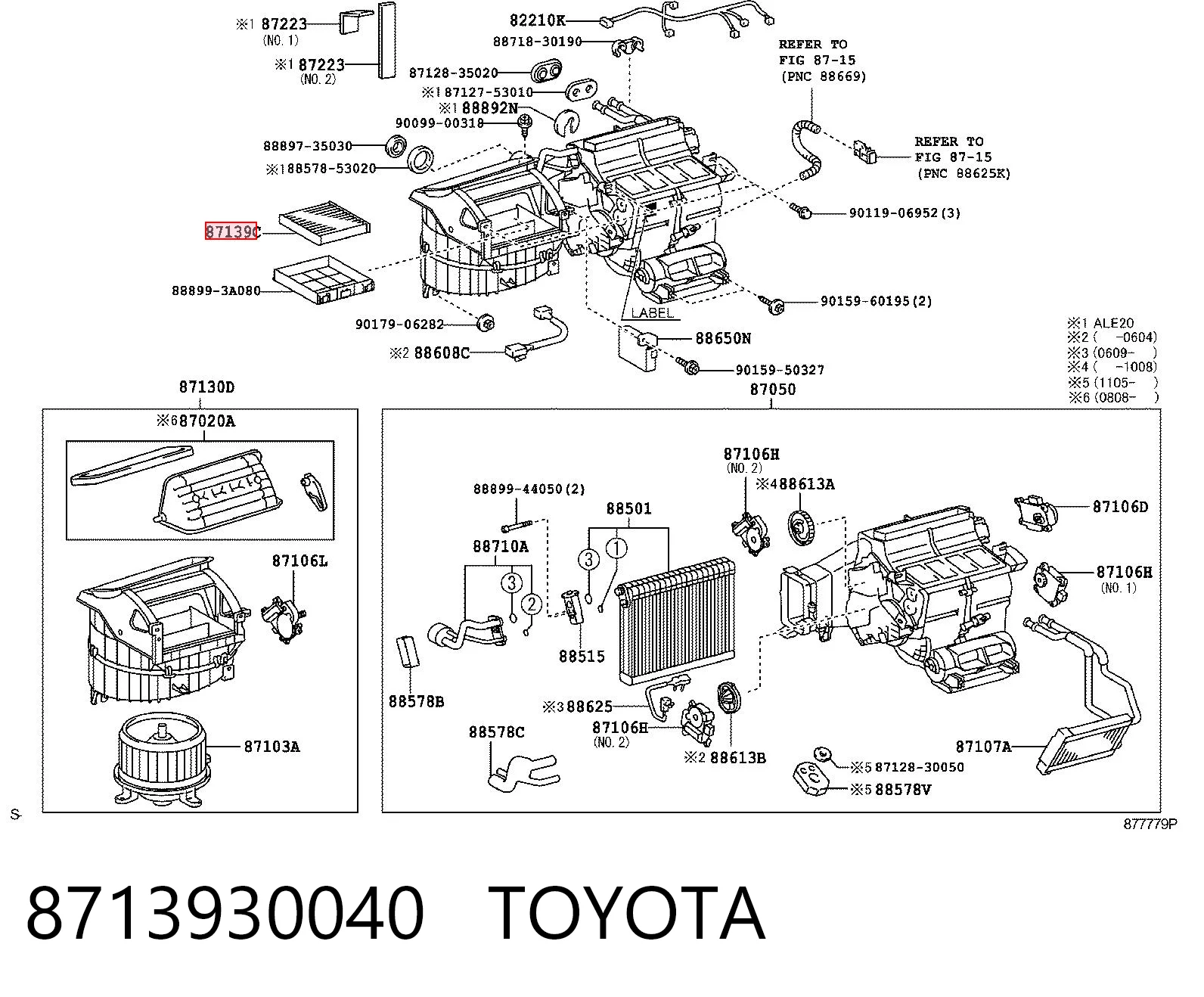 8713930040 Toyota Внутрисалонный фильтр