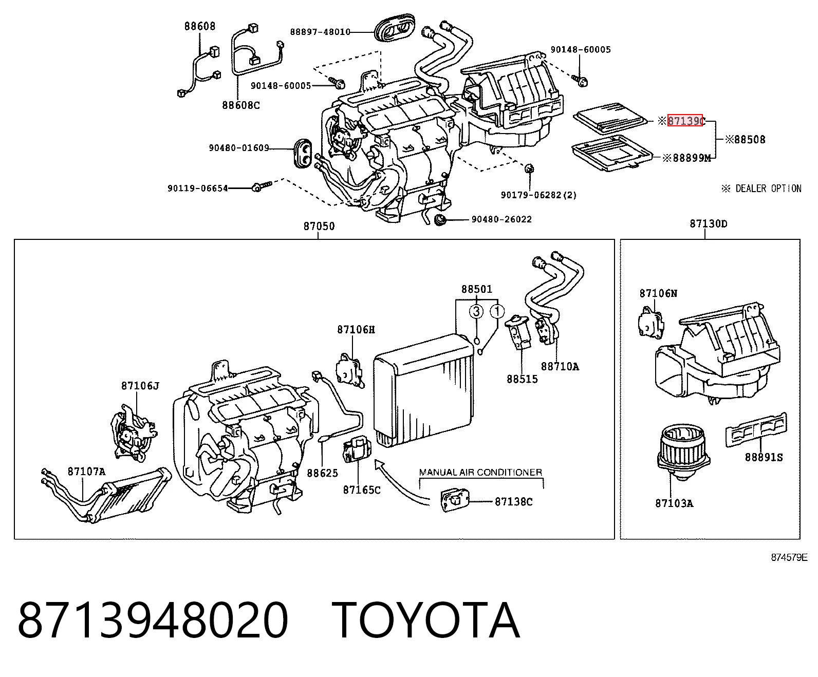 8713948020 Toyota Внутрисалонный фильтр