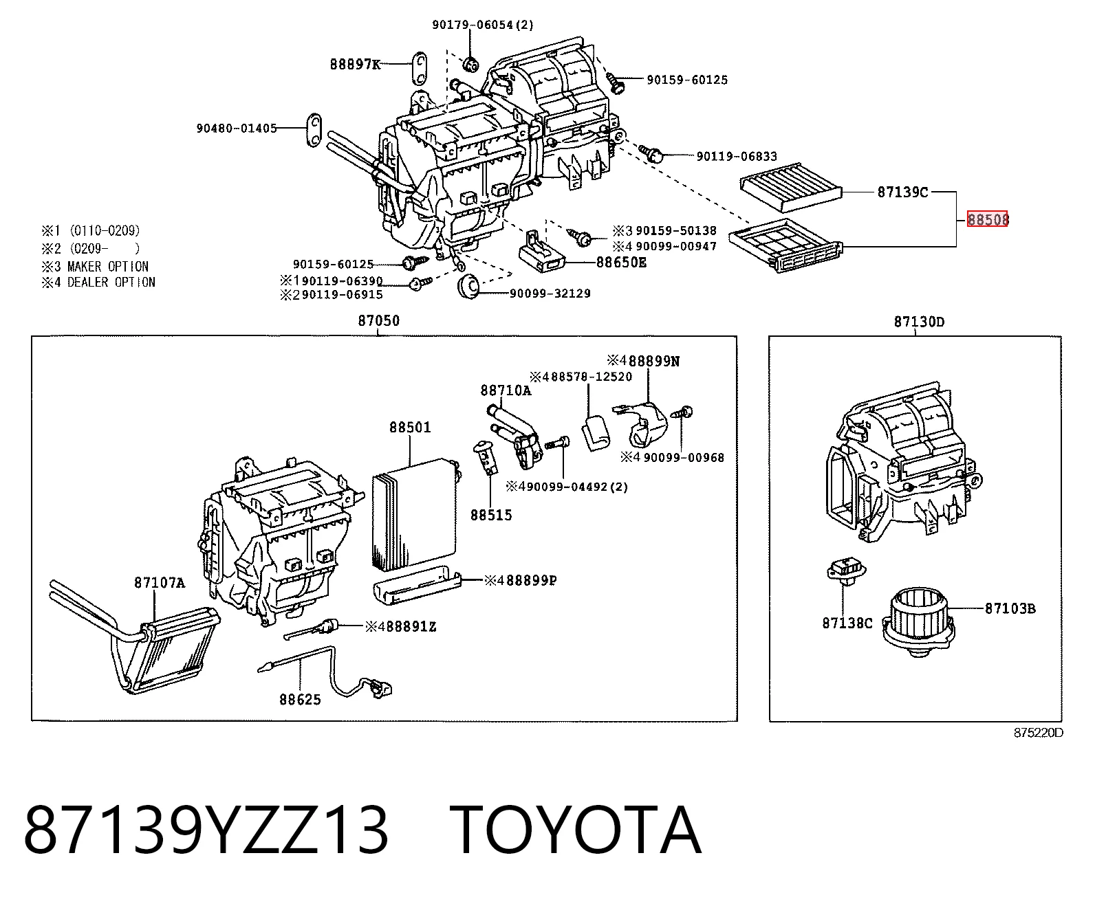 87139YZZ13 Toyota