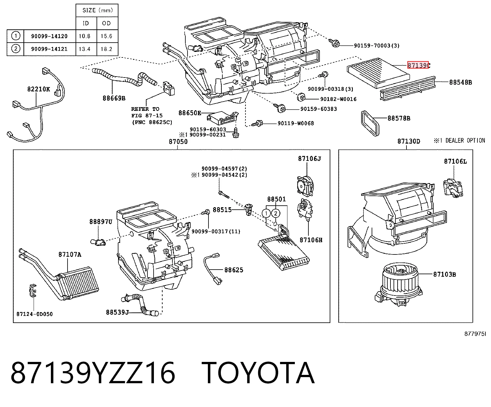87139YZZ16 Toyota Внутрисалонный фильтр