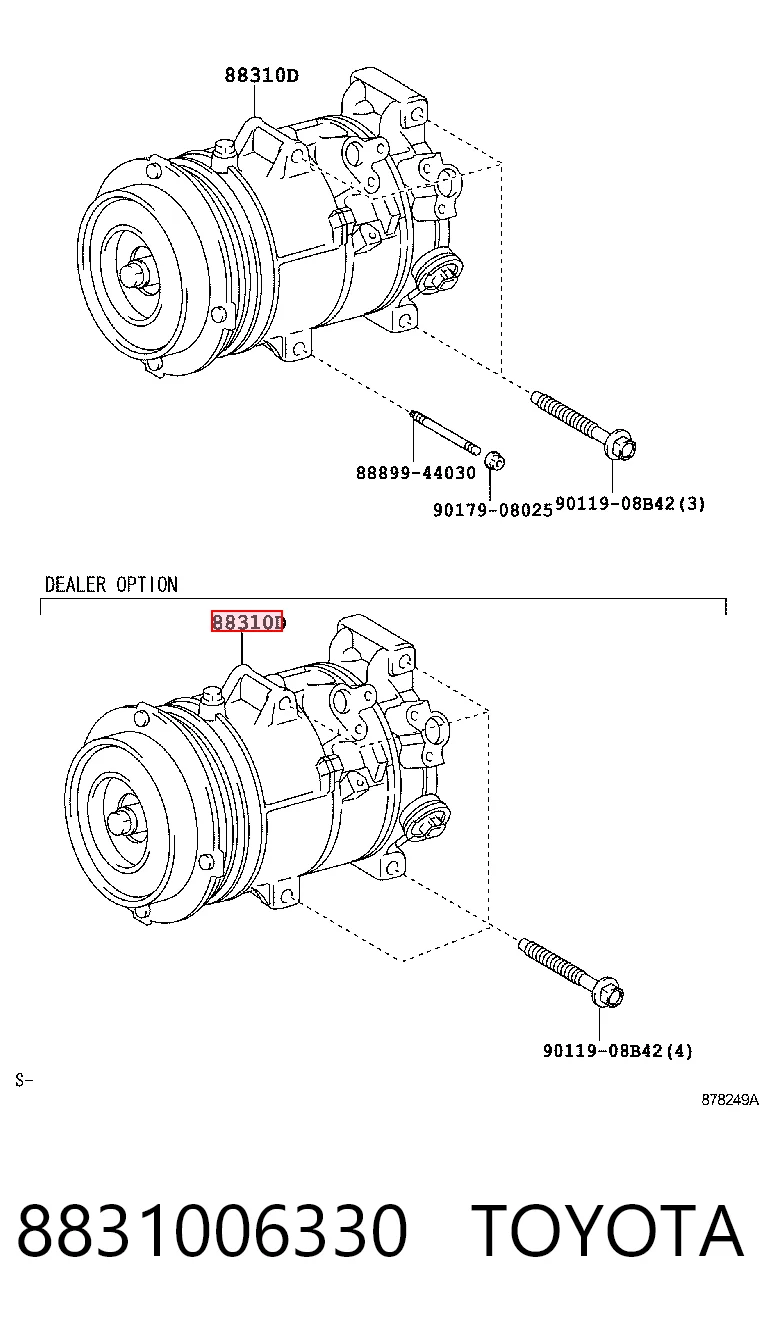8831006330 Toyota Компрессор хладагента