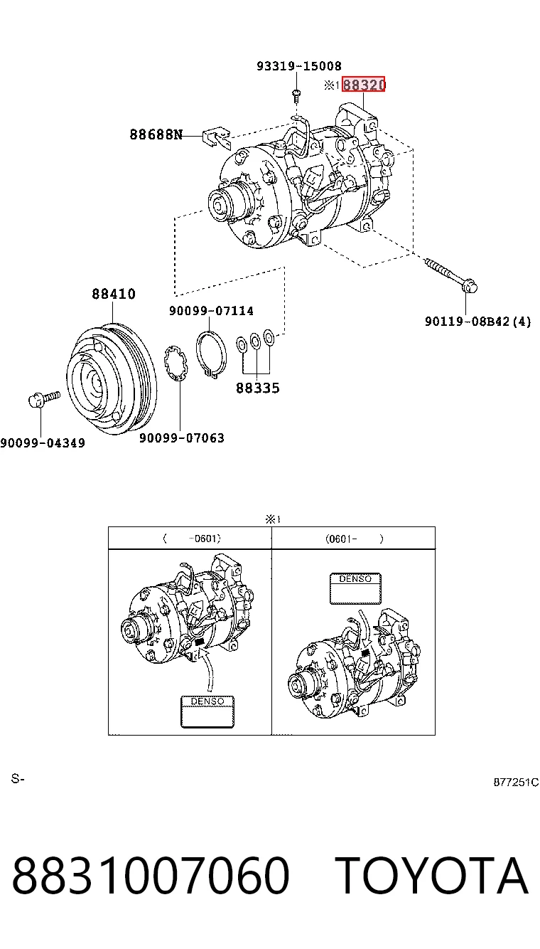 Компрессор системы кондиционирования Denso 4472600985 цена, от 216.60 USD