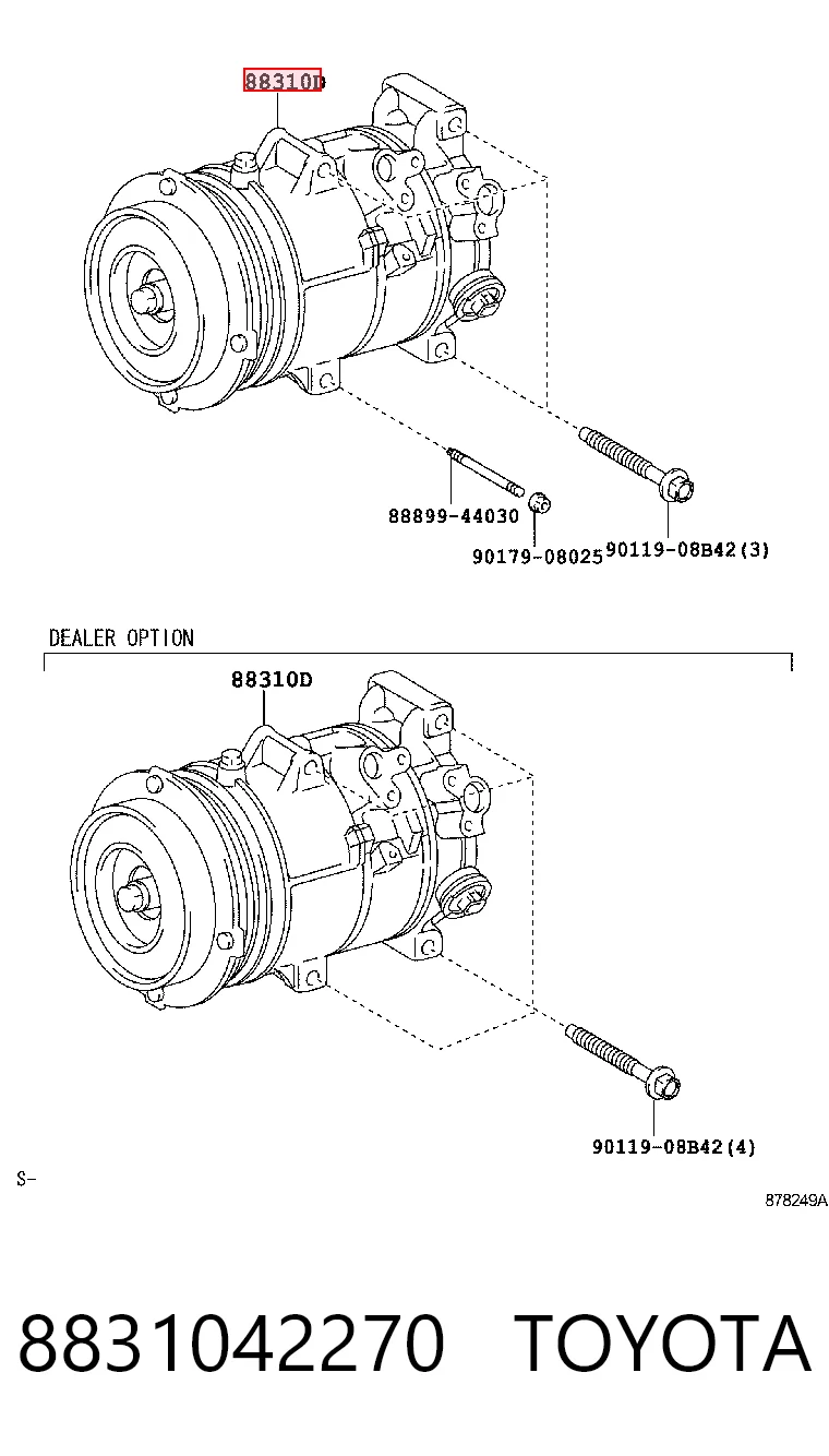 8831042270 Toyota Компрессор хладагента
