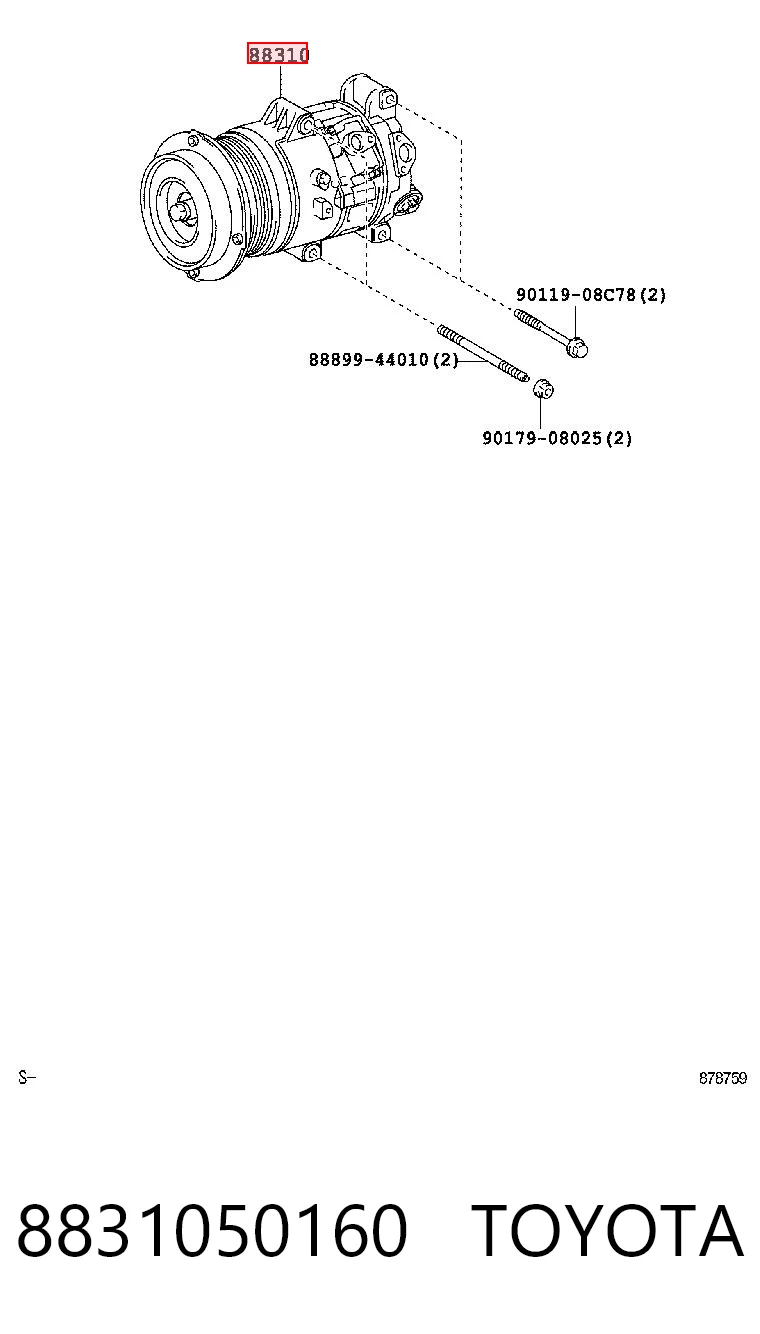 8831050160 Toyota Компрессор хладагента